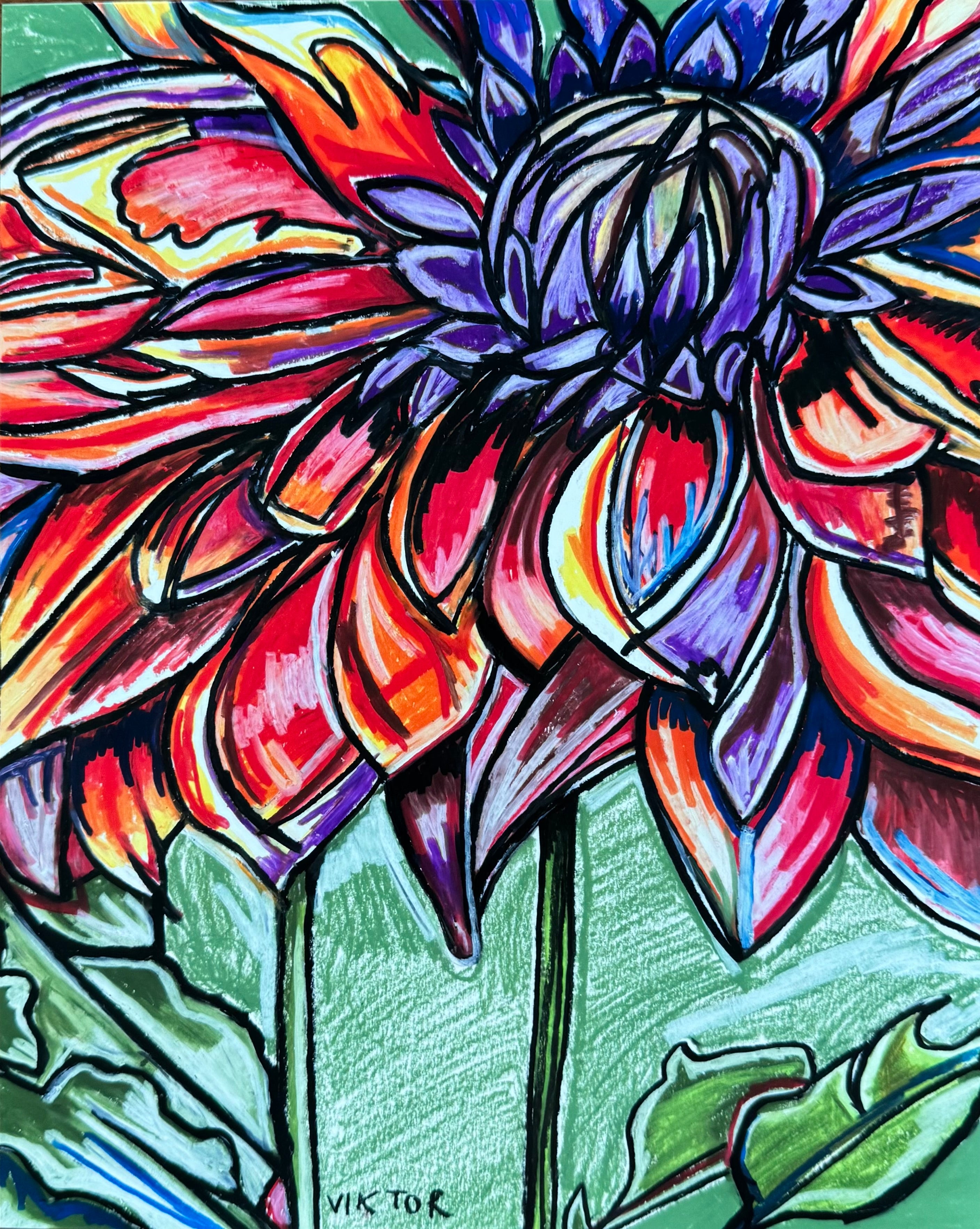 Dahlia - Art Prints by Vichy's Art - Resin Society