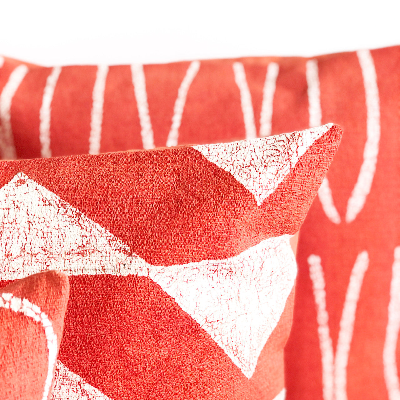 Sadza Lines Pillow Cover - Madagascar Coral by Mbare Ltd - product image 3 for Resin Society
