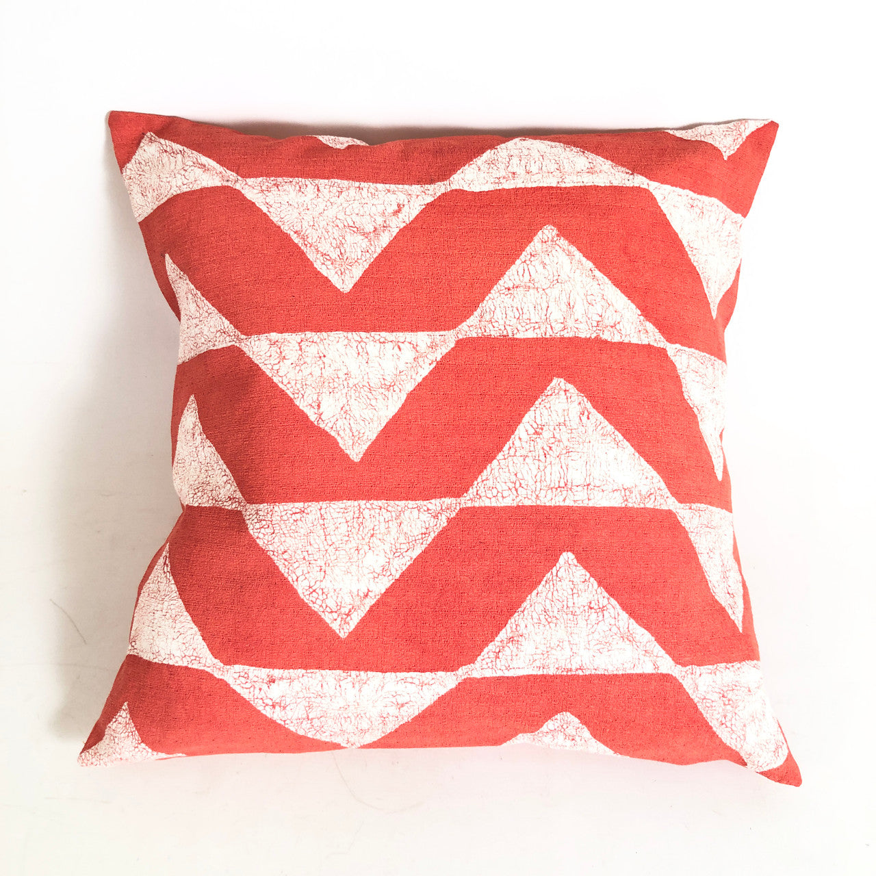 Sadza Triangles Pillow - Madagascar Coral Cover by Mbare Ltd - main product image for Resin Society