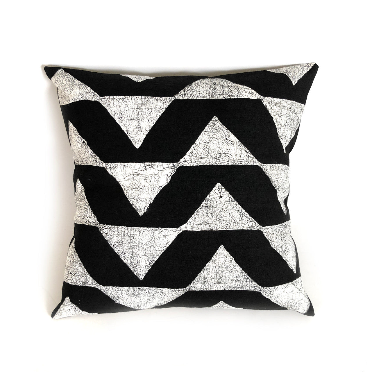 Sadza Triangles Pillow Cover - Ebony Black by Mbare Ltd - main product image for Resin Society