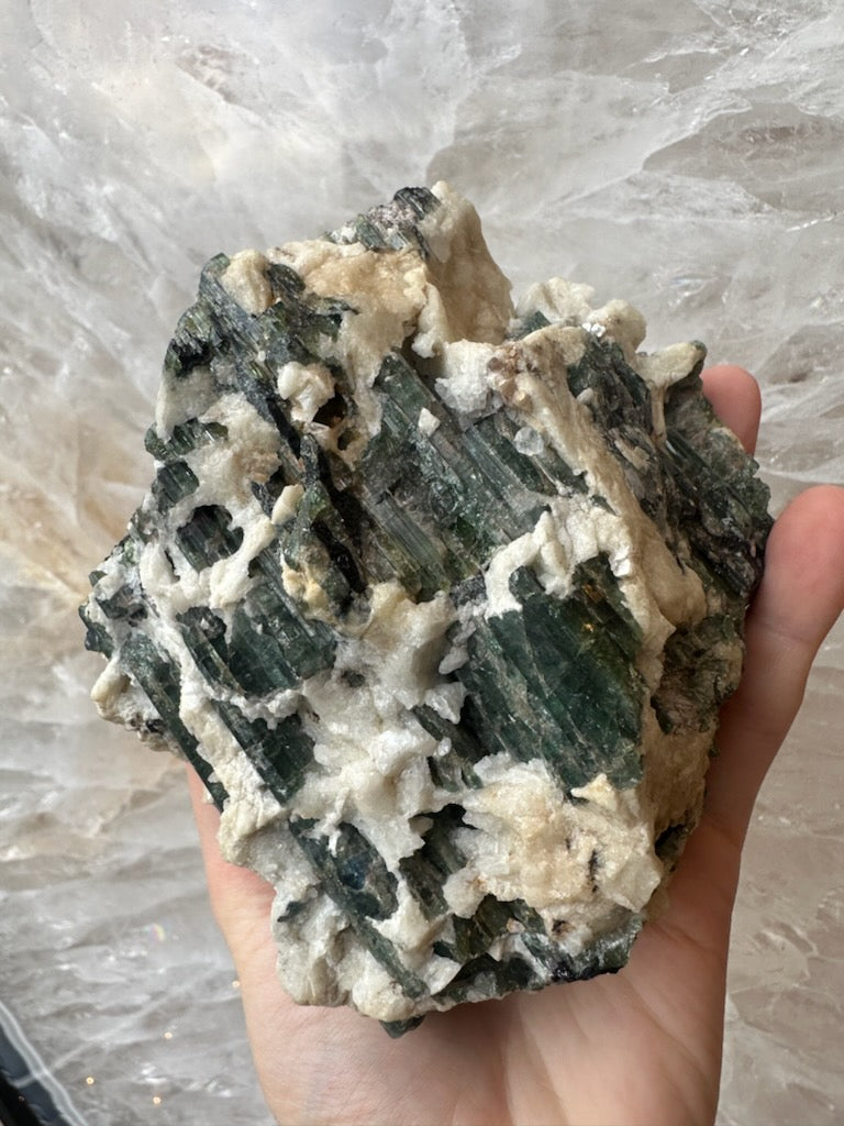 Tourmalinated Albite Cluster 1.1 kg by Rare Earth Gallery - product image 9 for Resin Society