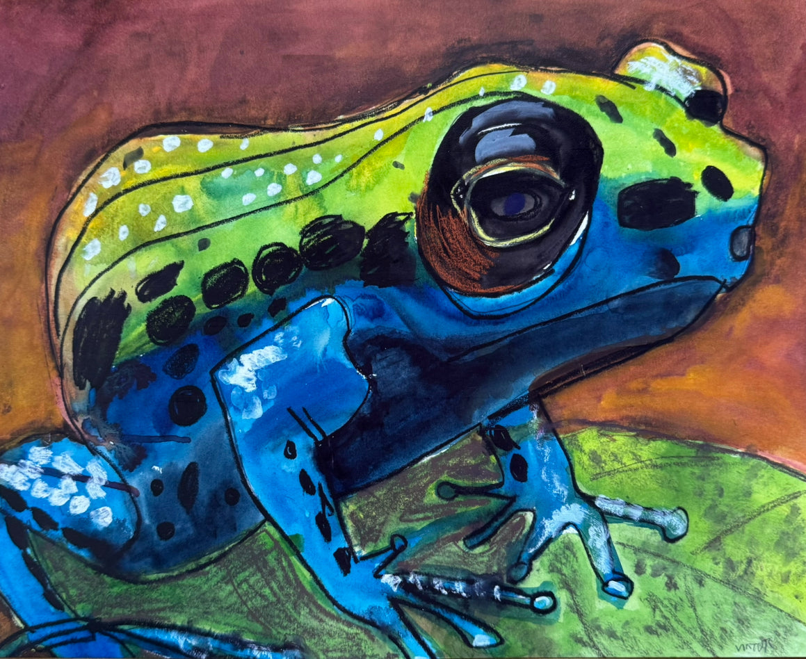 Watercolor Frog III - Art Prints by Vichy's Art - Resin Society