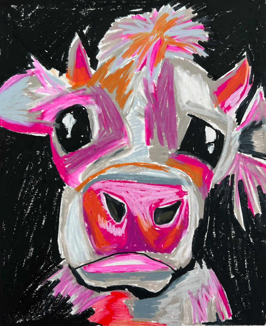 Barbie Cow - Art Prints by Vichy's Art - Resin Society