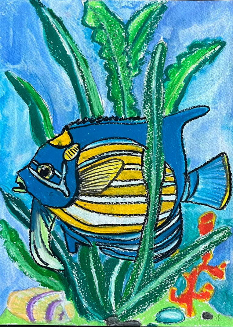 Blue Fish - Art Prints by Vichy's Art - Resin Society