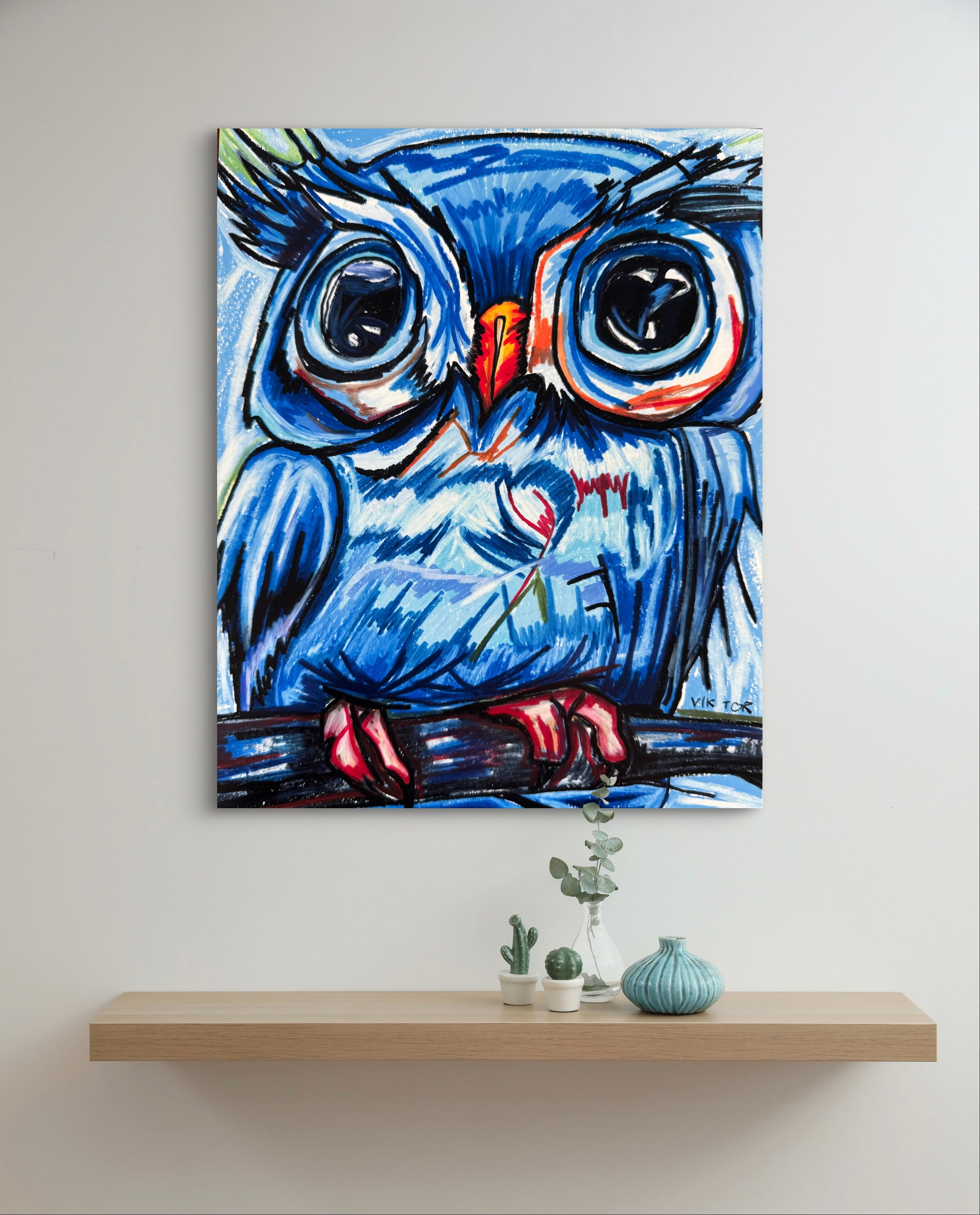 The Blue Owl - Art Prints detail image - Resin Society
