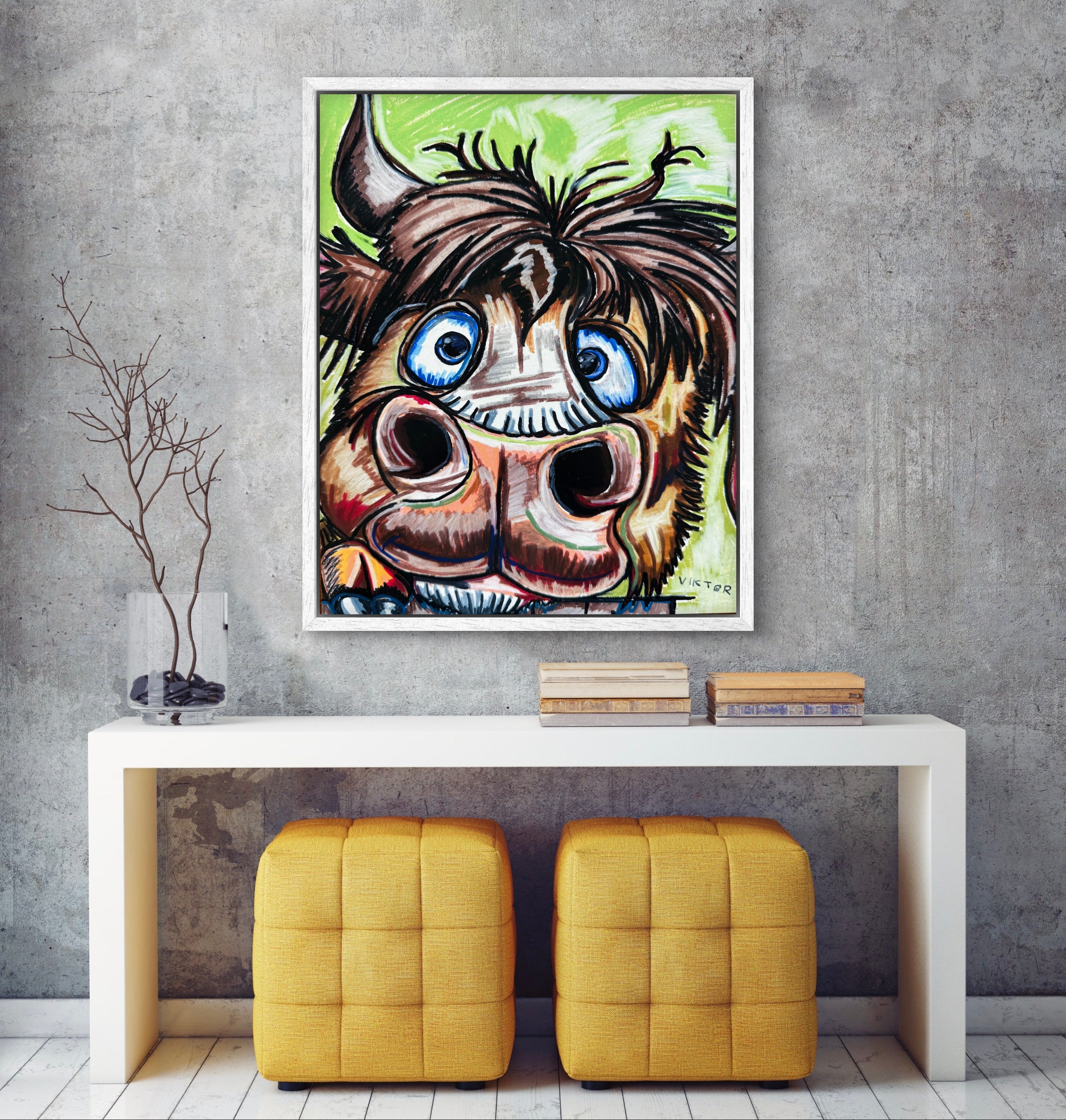 Cute Bull - Art Prints detail image - Resin Society