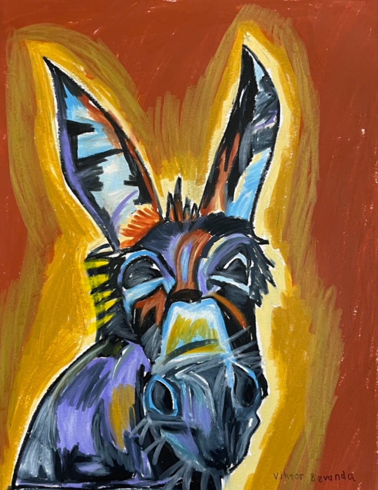Brown Donkey - Art Prints by Vichy's Art - Resin Society