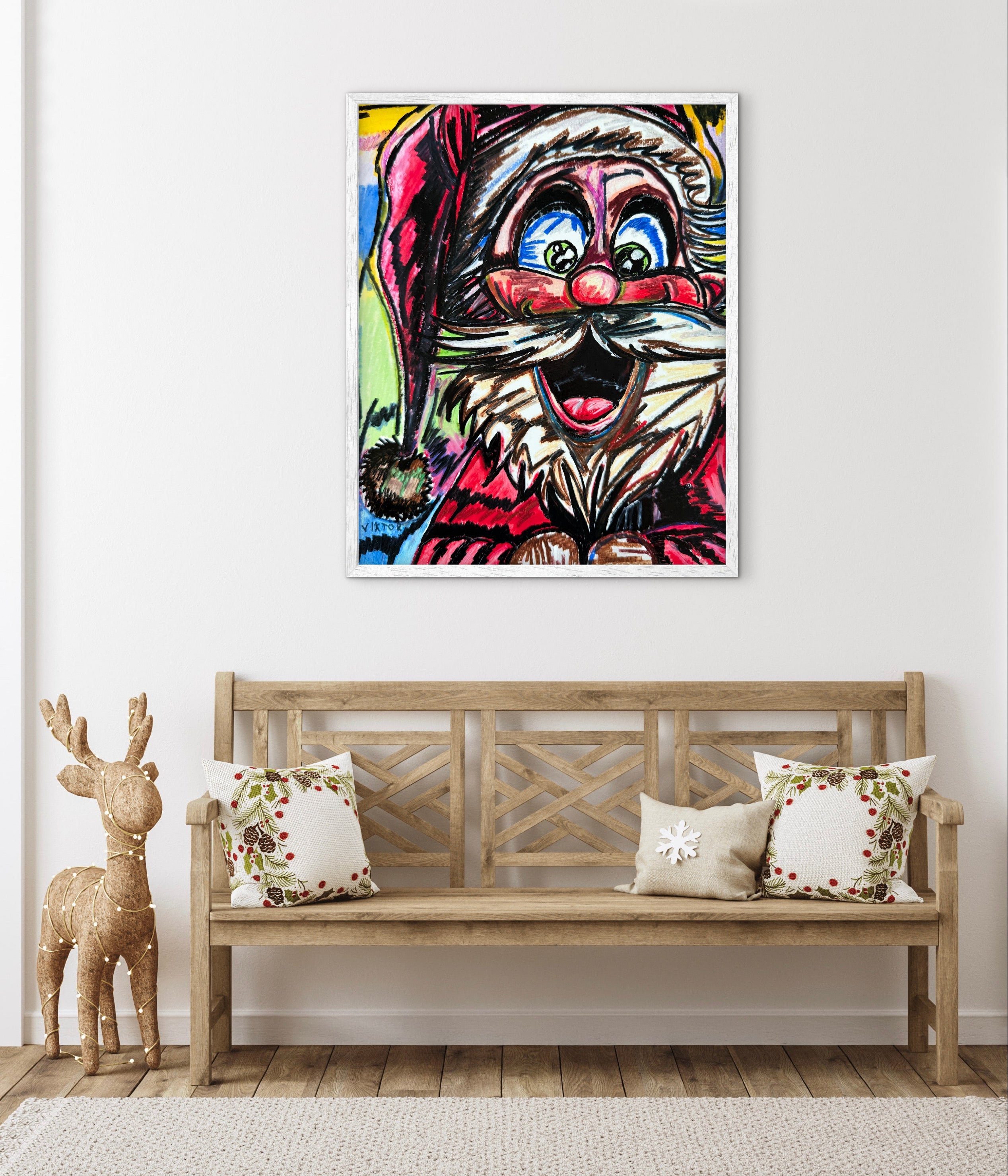 Joyful Santa - Art Prints detail image - Resin Society