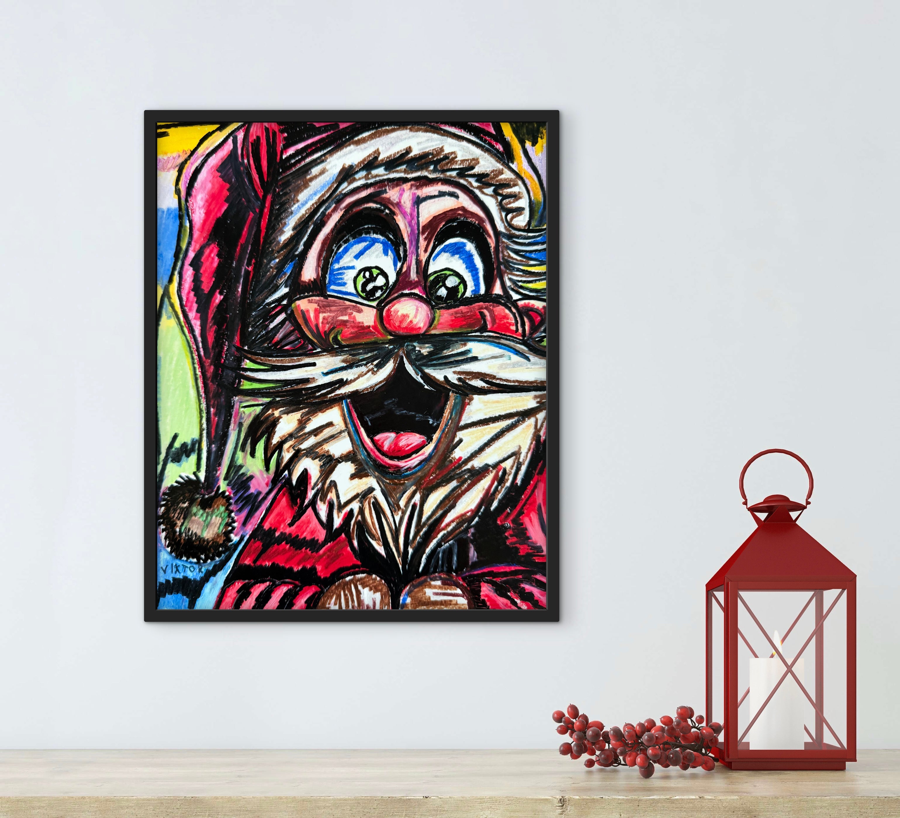 Joyful Santa - Art Prints detail image - Resin Society