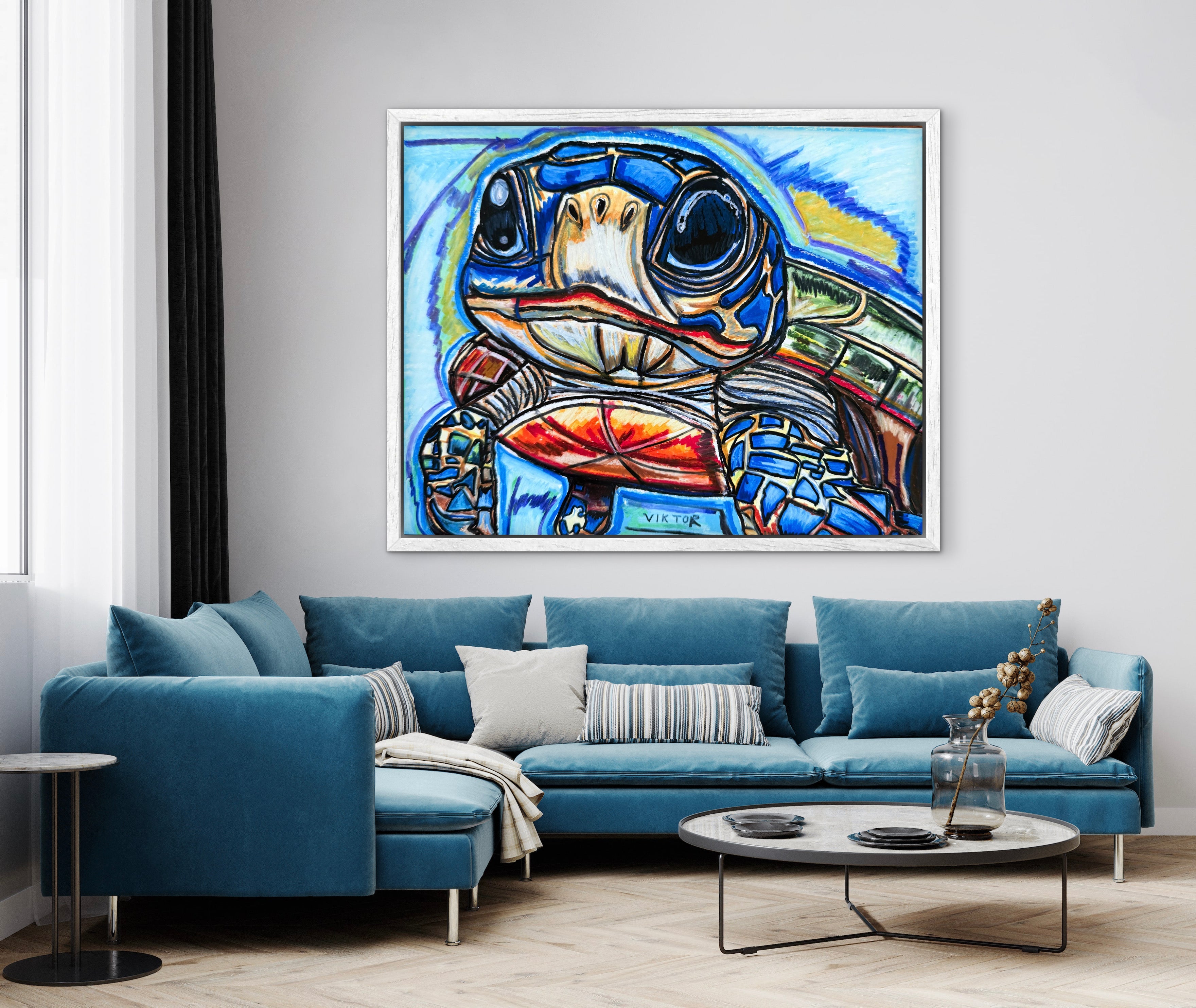 Cute Baby Turtle - Art Prints (landscape) by Vichy's Art - Resin Society