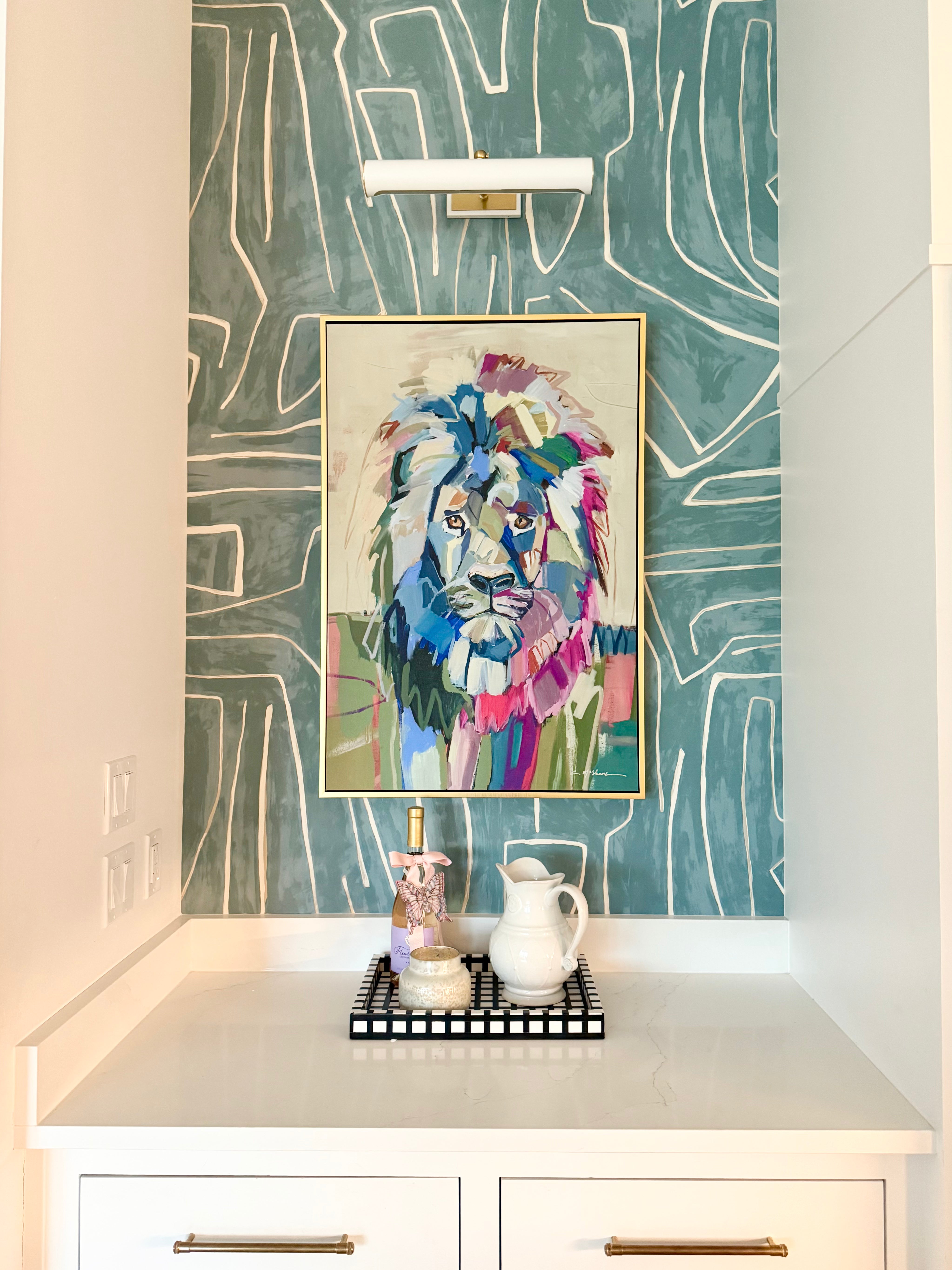 "The Noble Lion" on canvas by Chelsea McShane Art - product image 3 for Resin Society