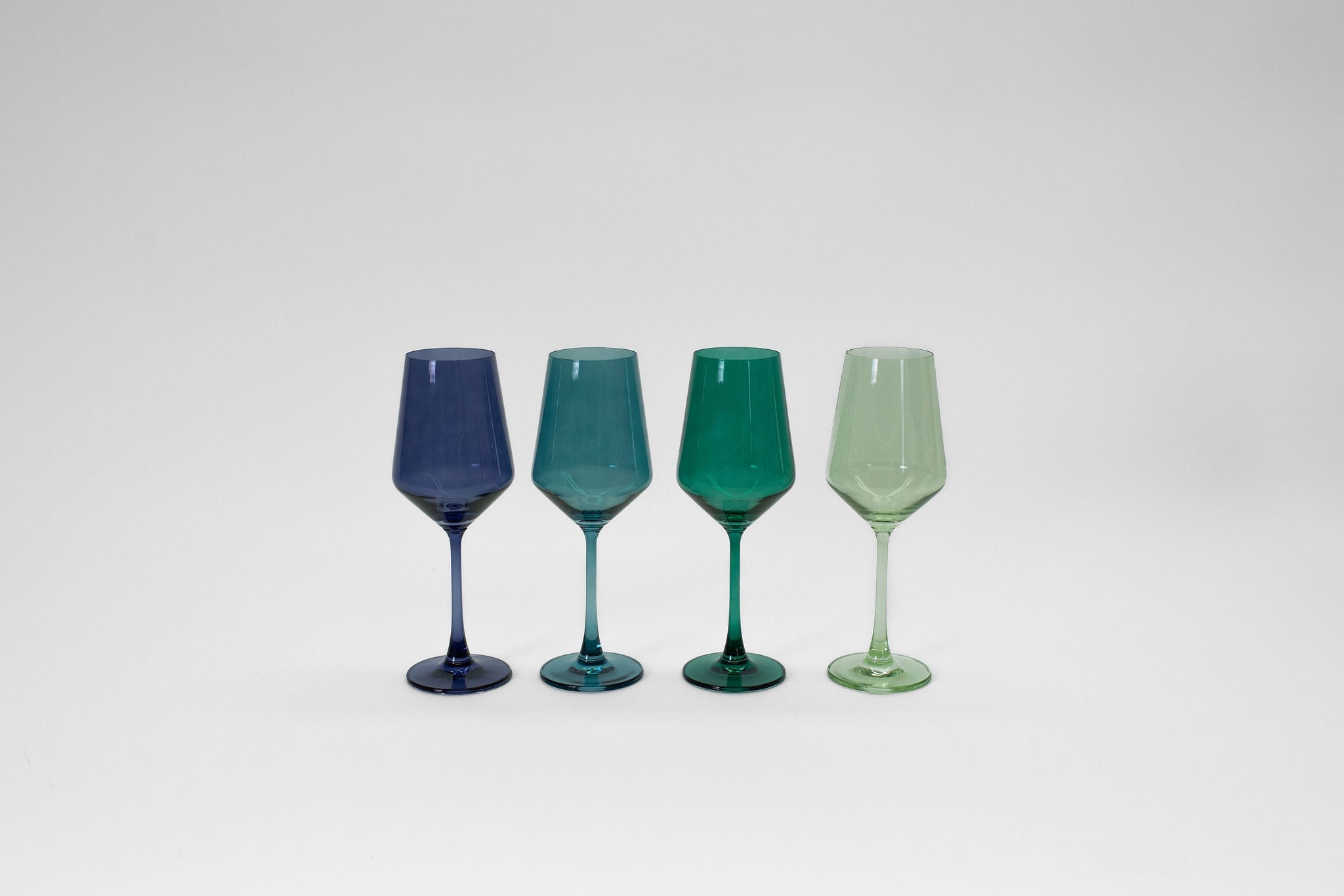 Northern Lights Collection - Stemless Set of 4 Colored Wine Glasses