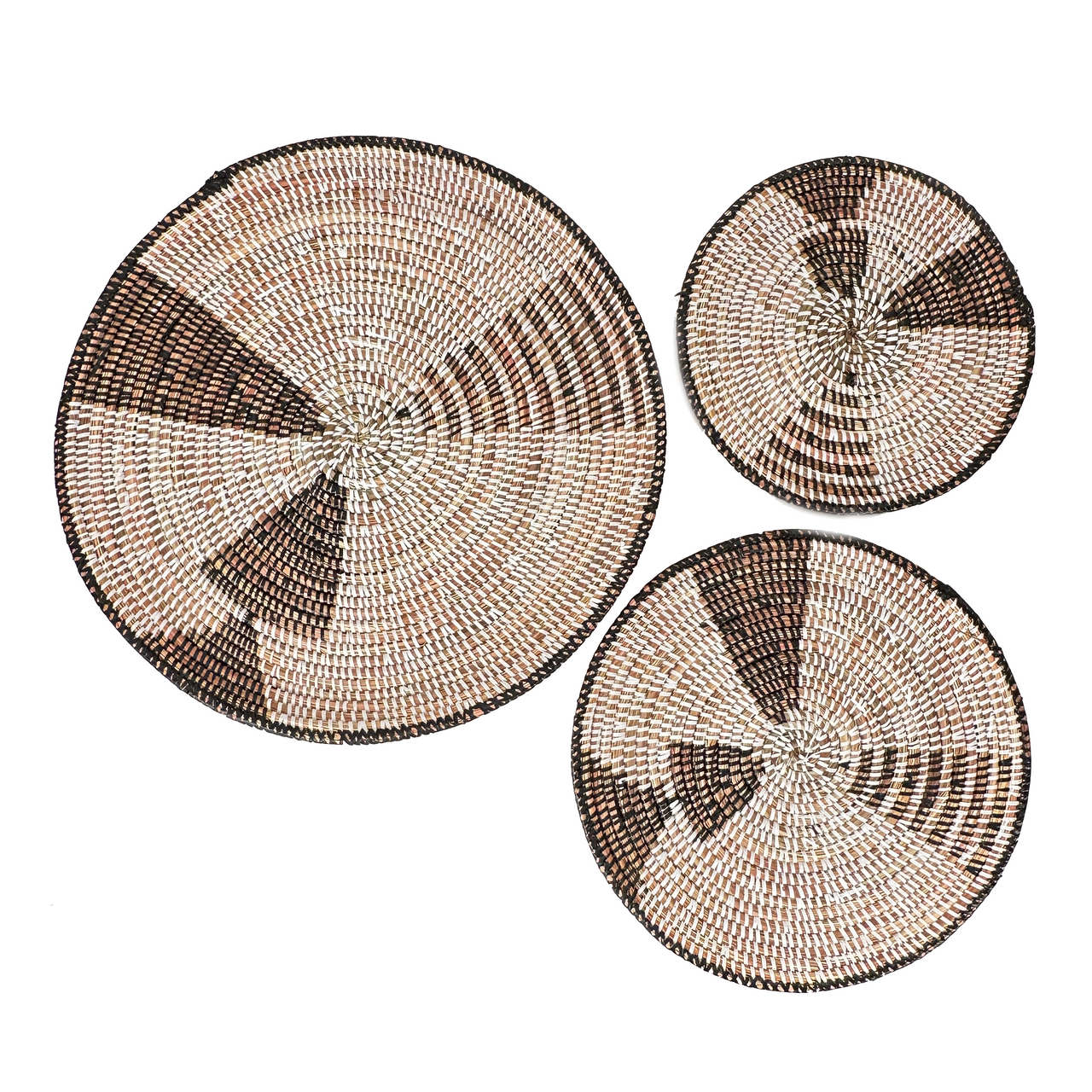 Triangles Wall Baskets Set of 3 by Mbare Ltd - main product image for Resin Society