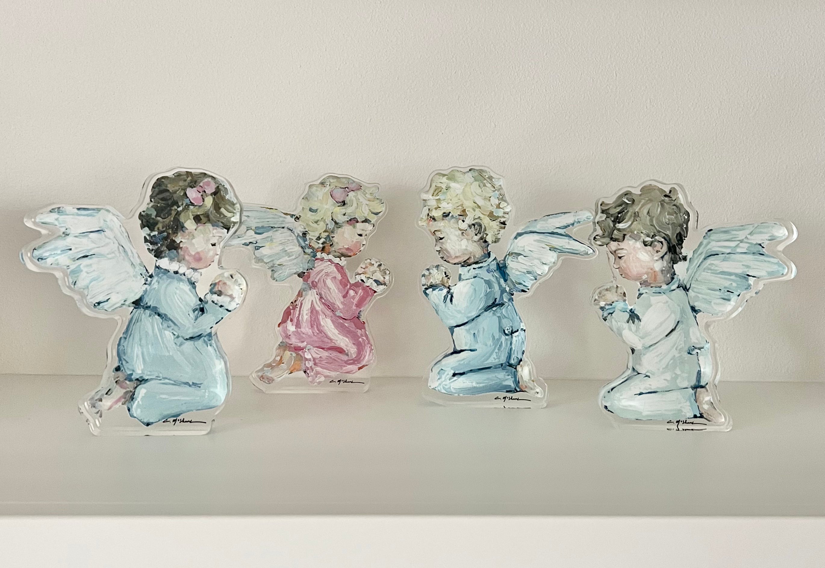 "Tiny Wings II" Angel Acrylic Tabletop Art