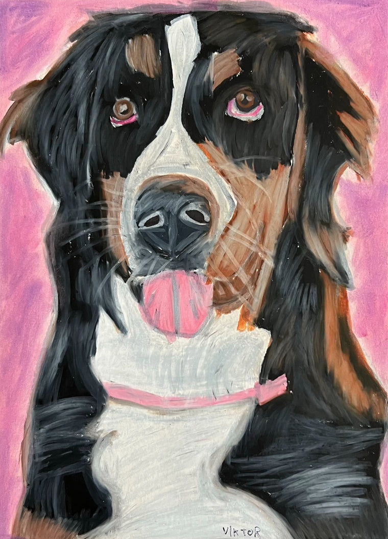 Bernese Dog - Art Prints by Vichy's Art - Resin Society