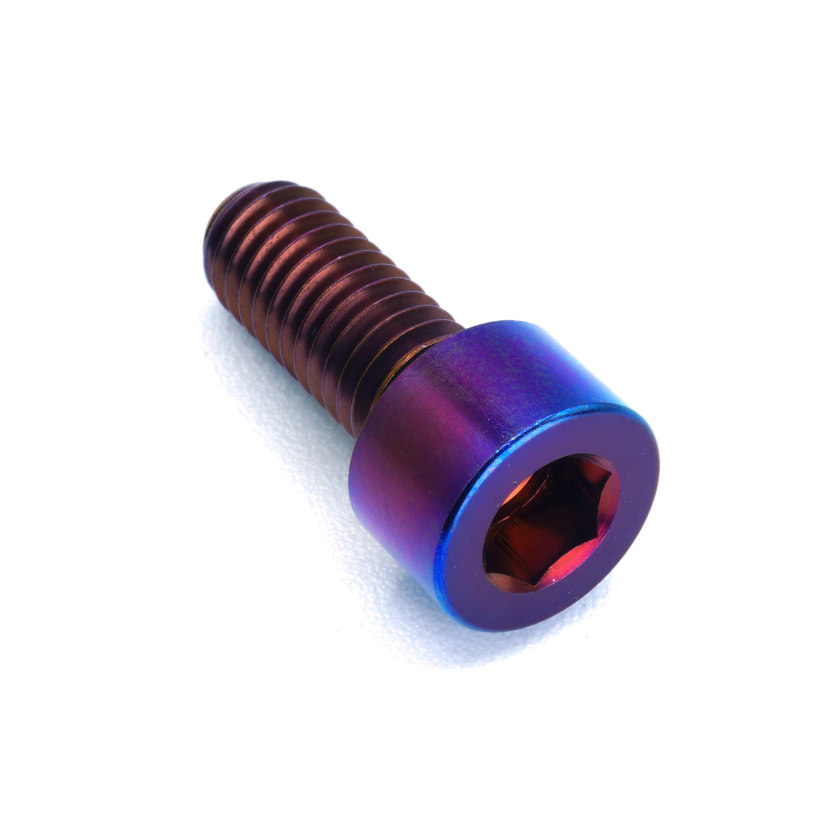 M6 x 1.00 x 15mm Titanium Socket Cap Bolt in polished finish