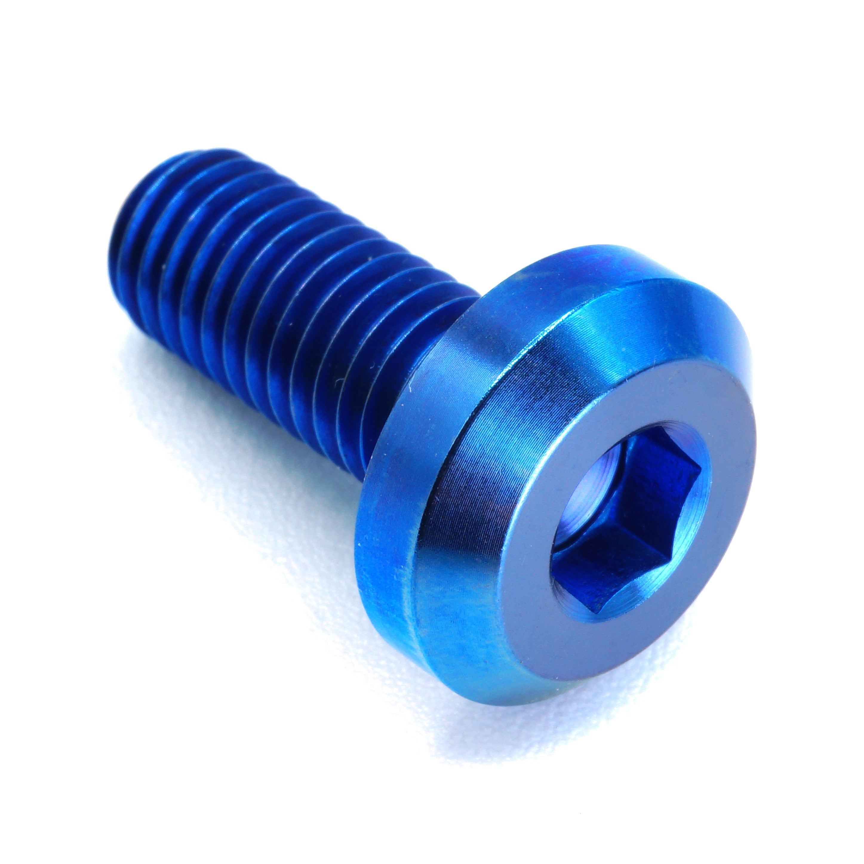 M8 x 1.25 x 20mm Titanium Motor Head Bolt in polished finish