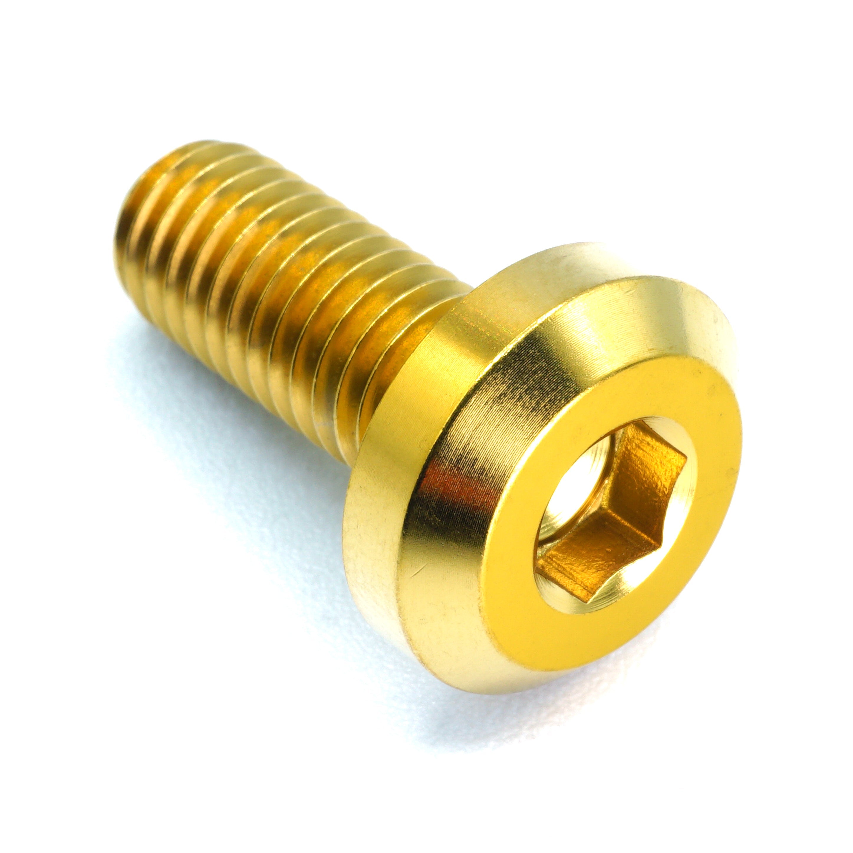 M8 x 1.25 x 20mm Titanium Motor Head Bolt in polished finish
