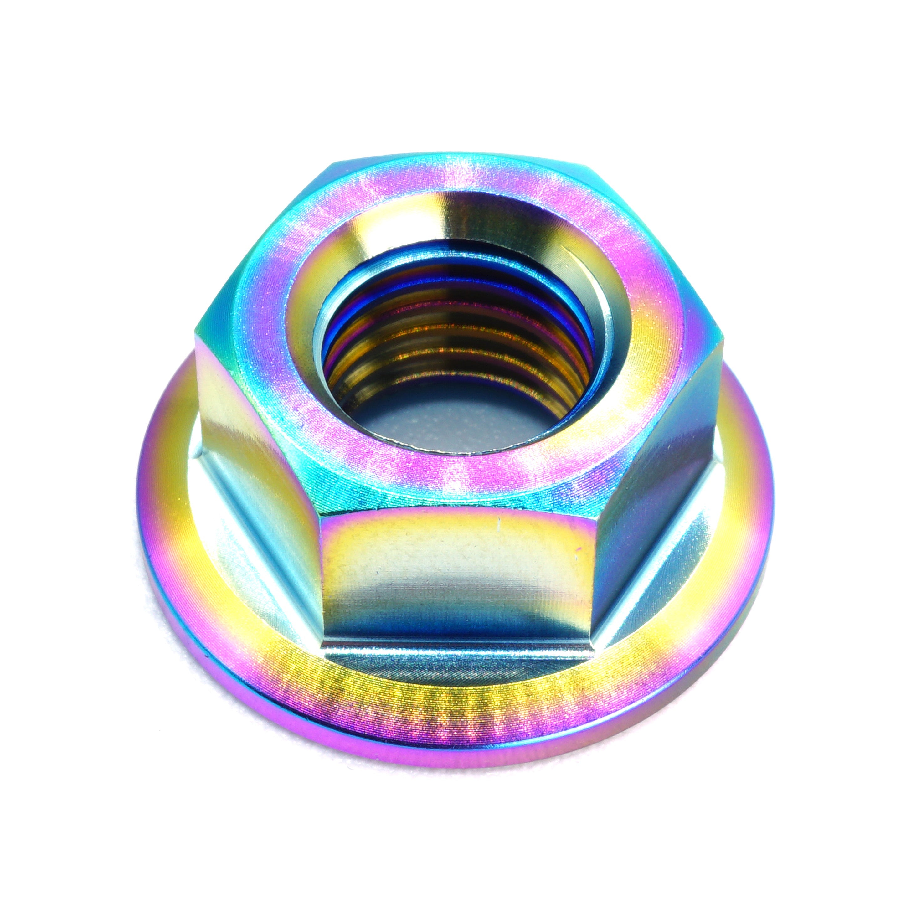 M10 x 1.25 Titanium Nut in various color finishes