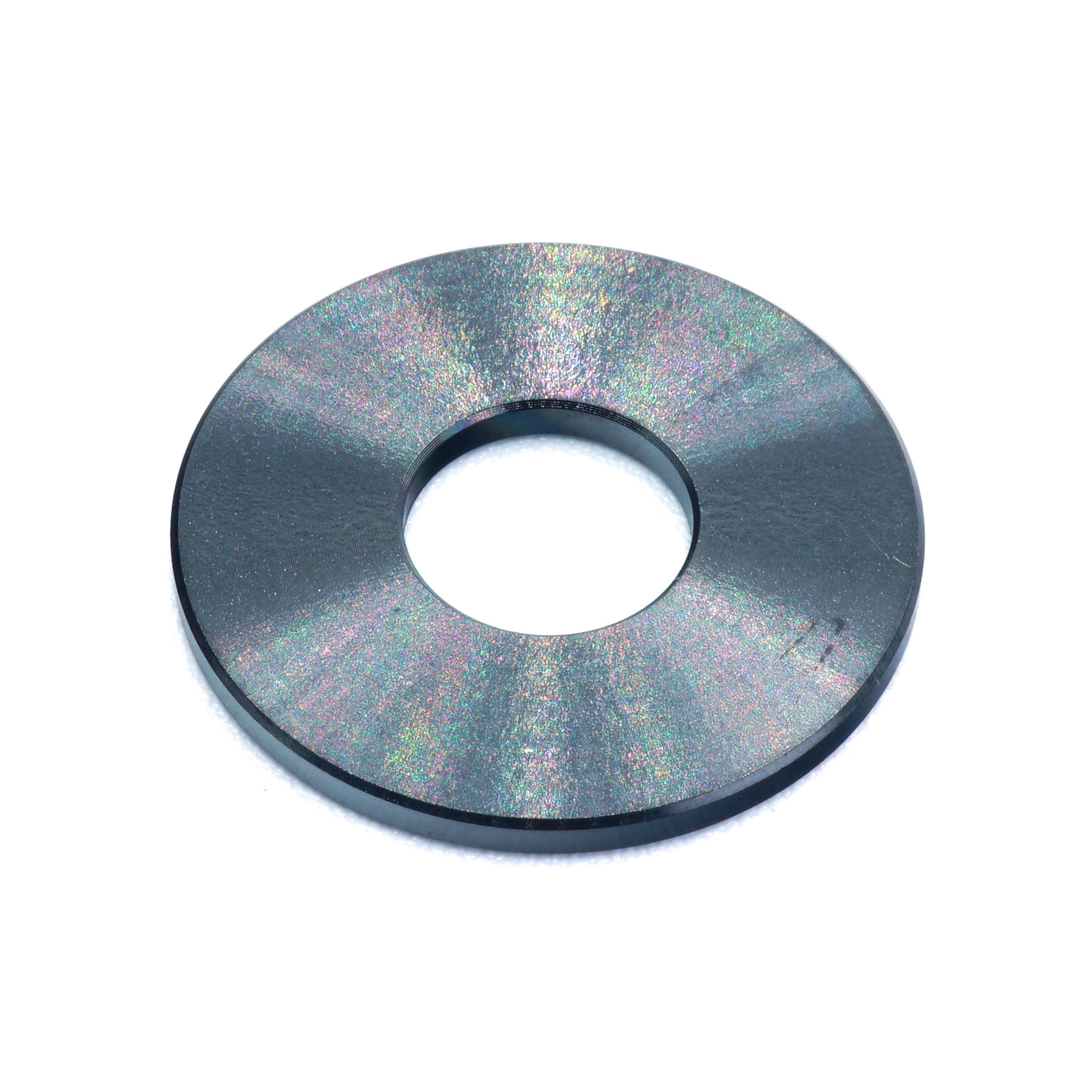 M8 Titanium Washer in various finishes including Polished, Blue, Gold, Cosmic Burn, Purple, Black, and Oil Slick