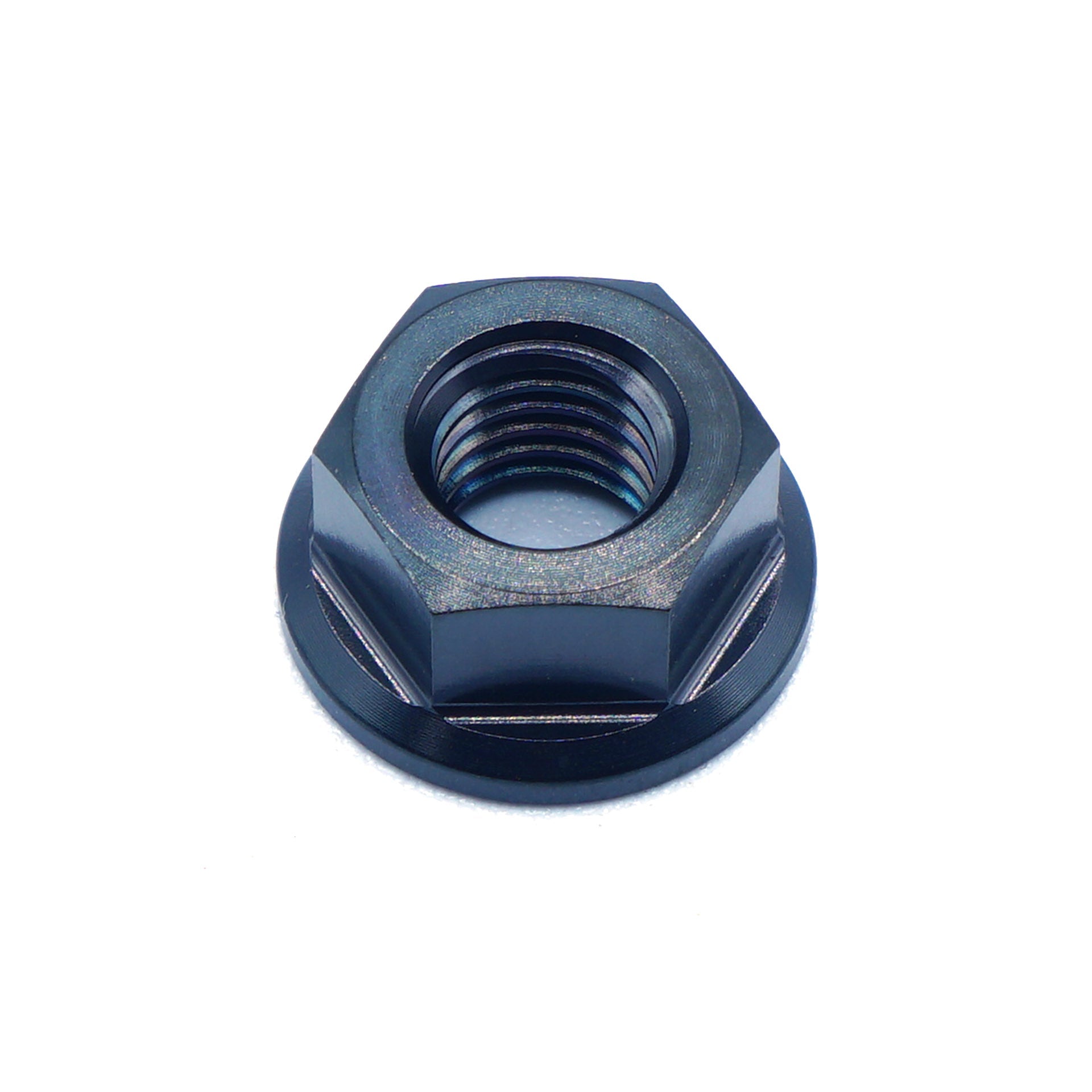 M7 x 1.00 Titanium Nut in Polished finish by Fast Turn Fittings
