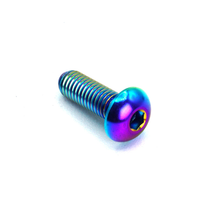 M5 x .8 x 15mm Titanium Button Head Bolt in Polished finish