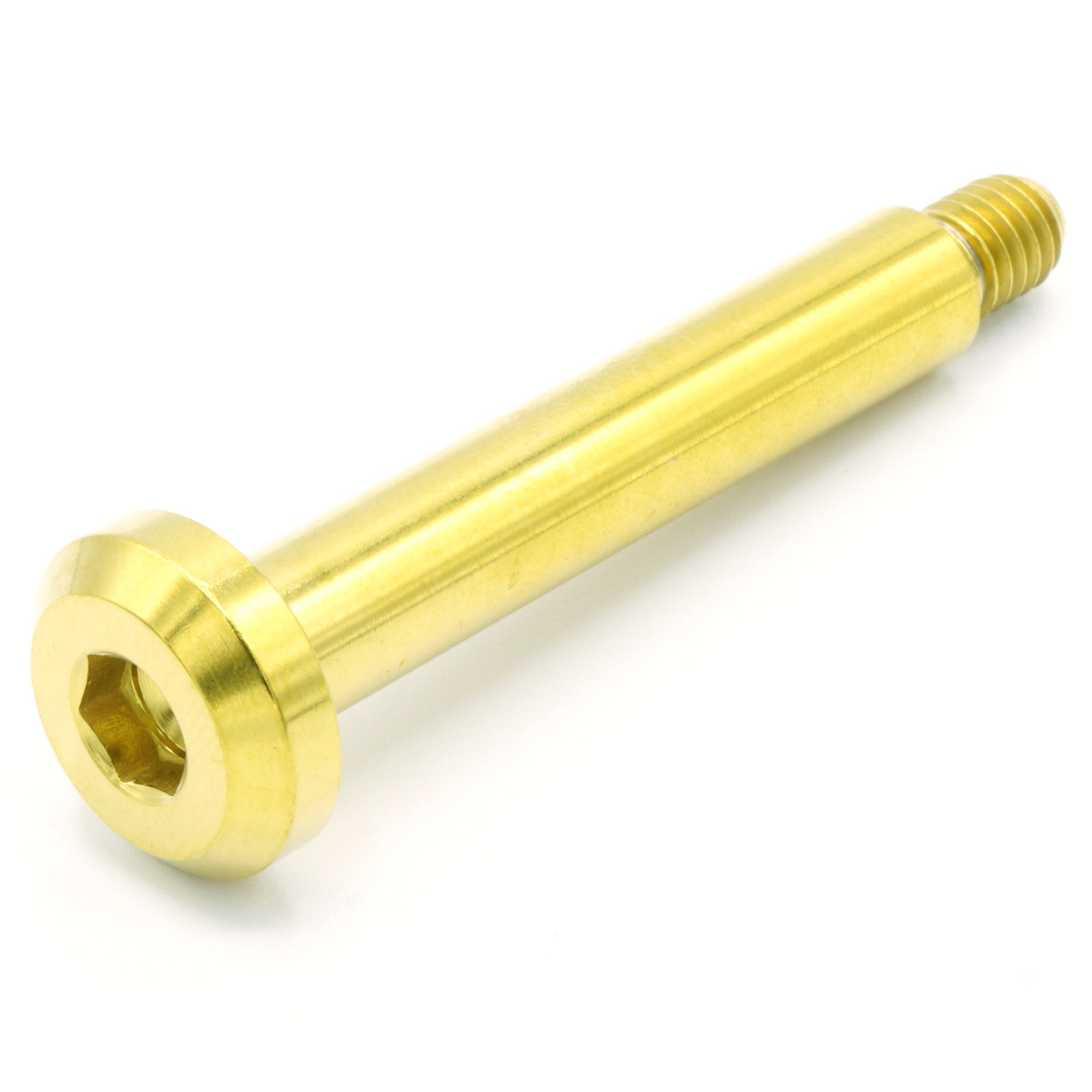 M6 x 1.00 x 53mm Titanium Motor Head Shoulder Bolt in various finishes