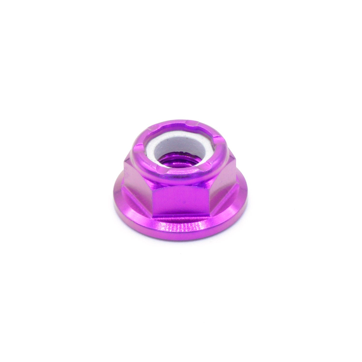 M6 x 1.00 Titanium Nyloc Nut in polished finish