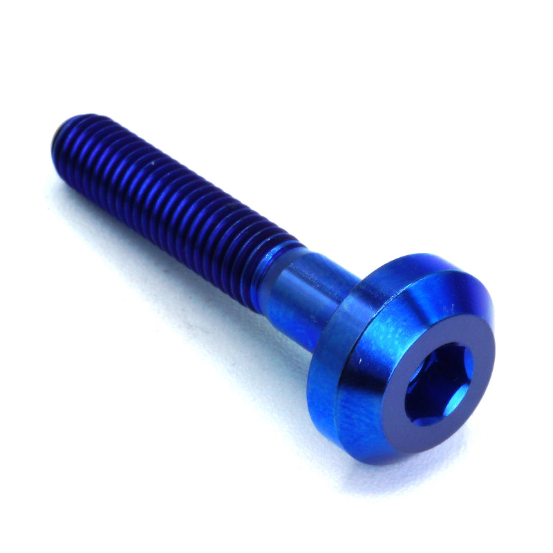 M6 x 1.00 x 35mm Titanium Motor Head Bolt in polished finish