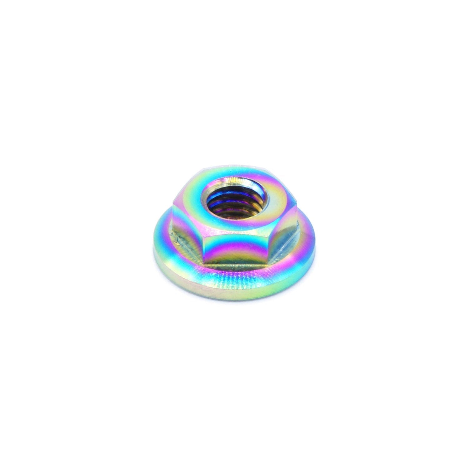 M5 x .8 Titanium Nut in polished finish by Fast Turn Fittings