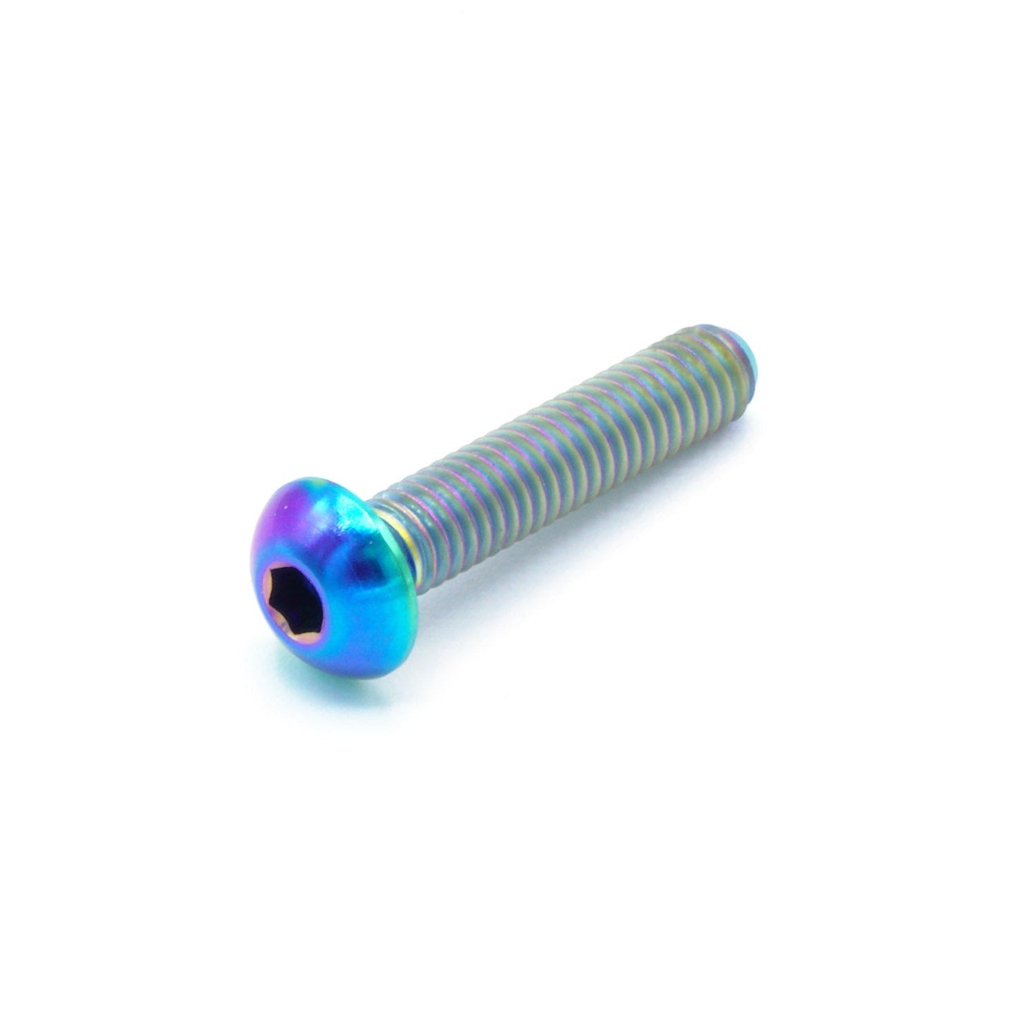 M4 x 0.7 x 20mm titanium button head bolt in various colors