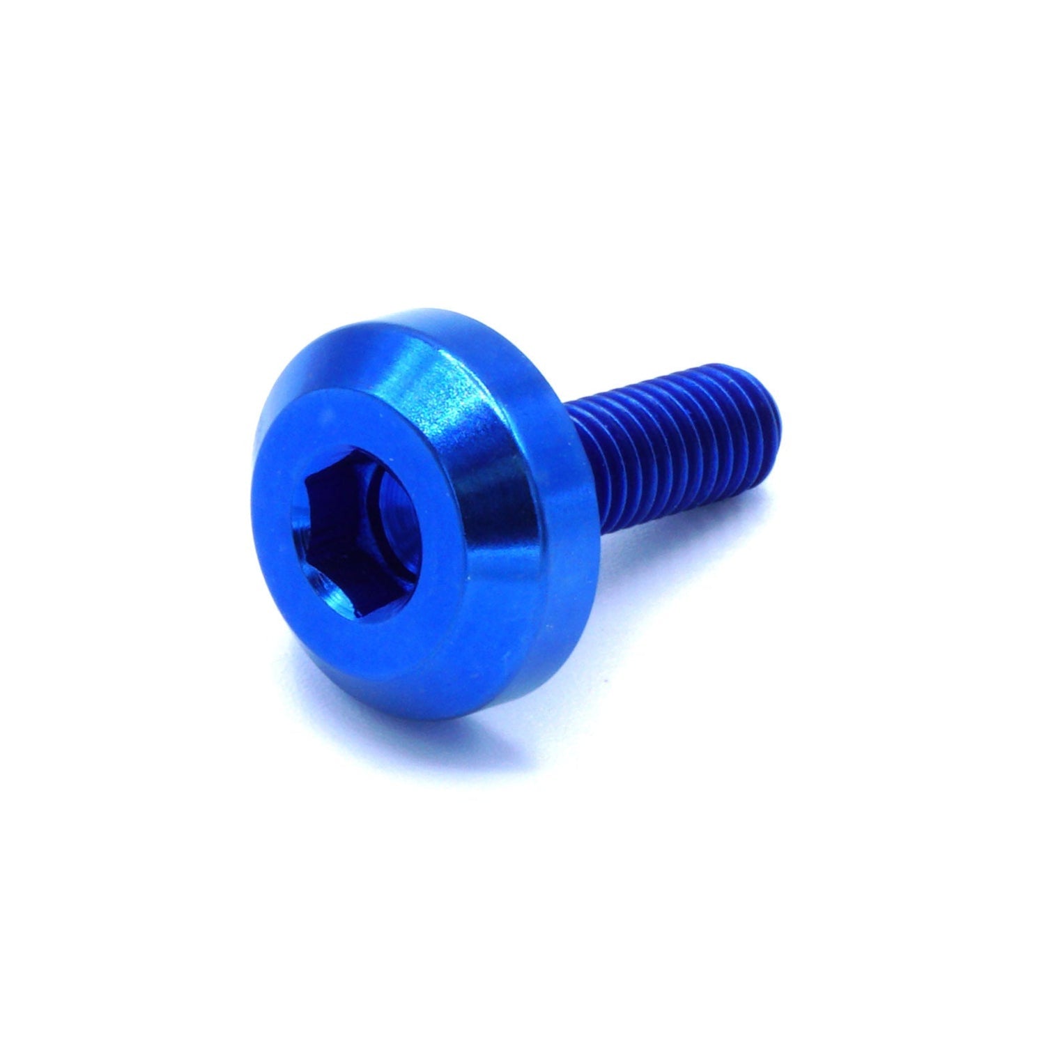 M5 x .8 x 15mm titanium motor head bolt in polished finish