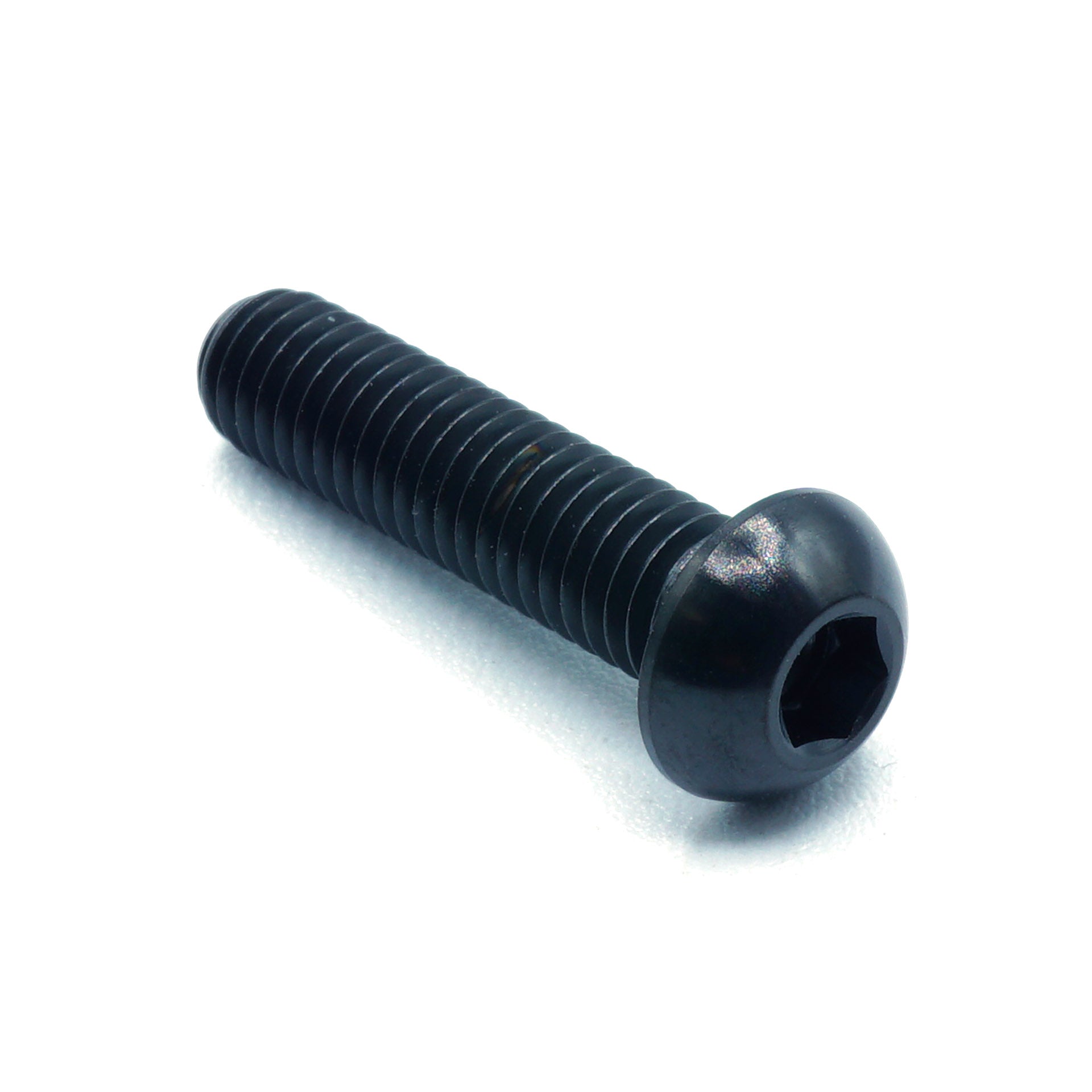 M6 x 1.00 x 25mm Titanium Button Head Bolt in polished finish