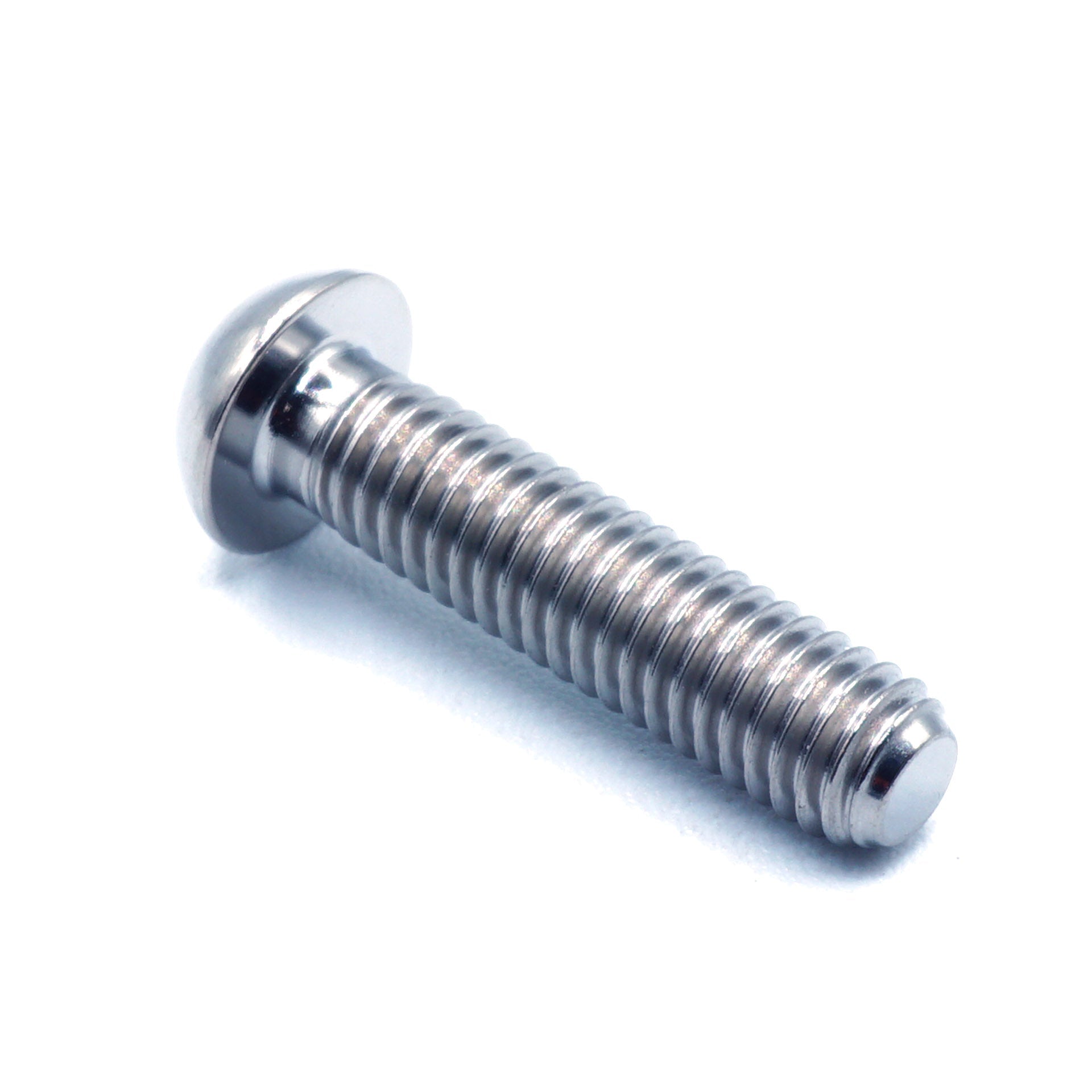 M6 x 1.00 x 25mm Titanium Button Head Bolt in polished finish
