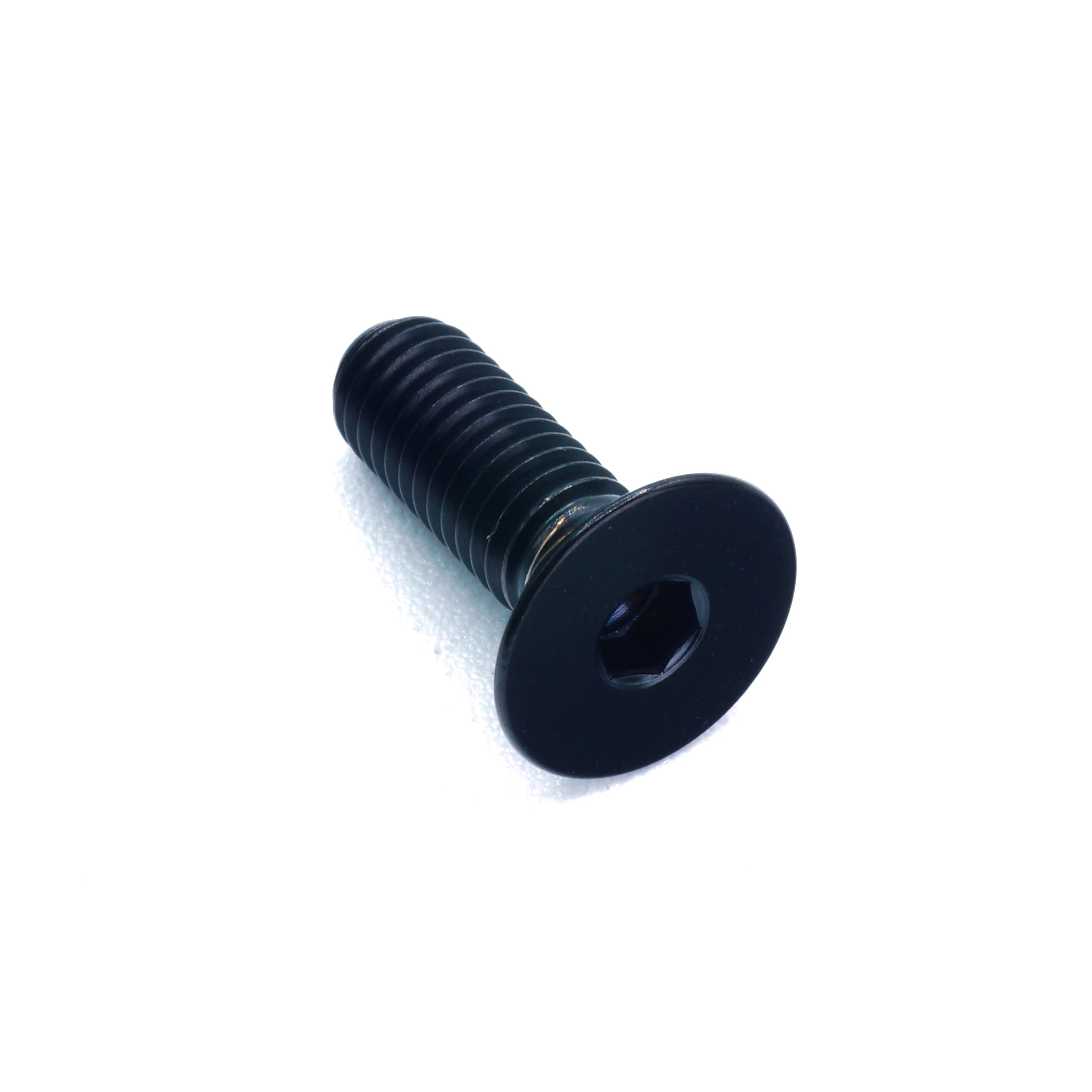 M5 x .8 x 15mm titanium countersunk bolt in polished finish
