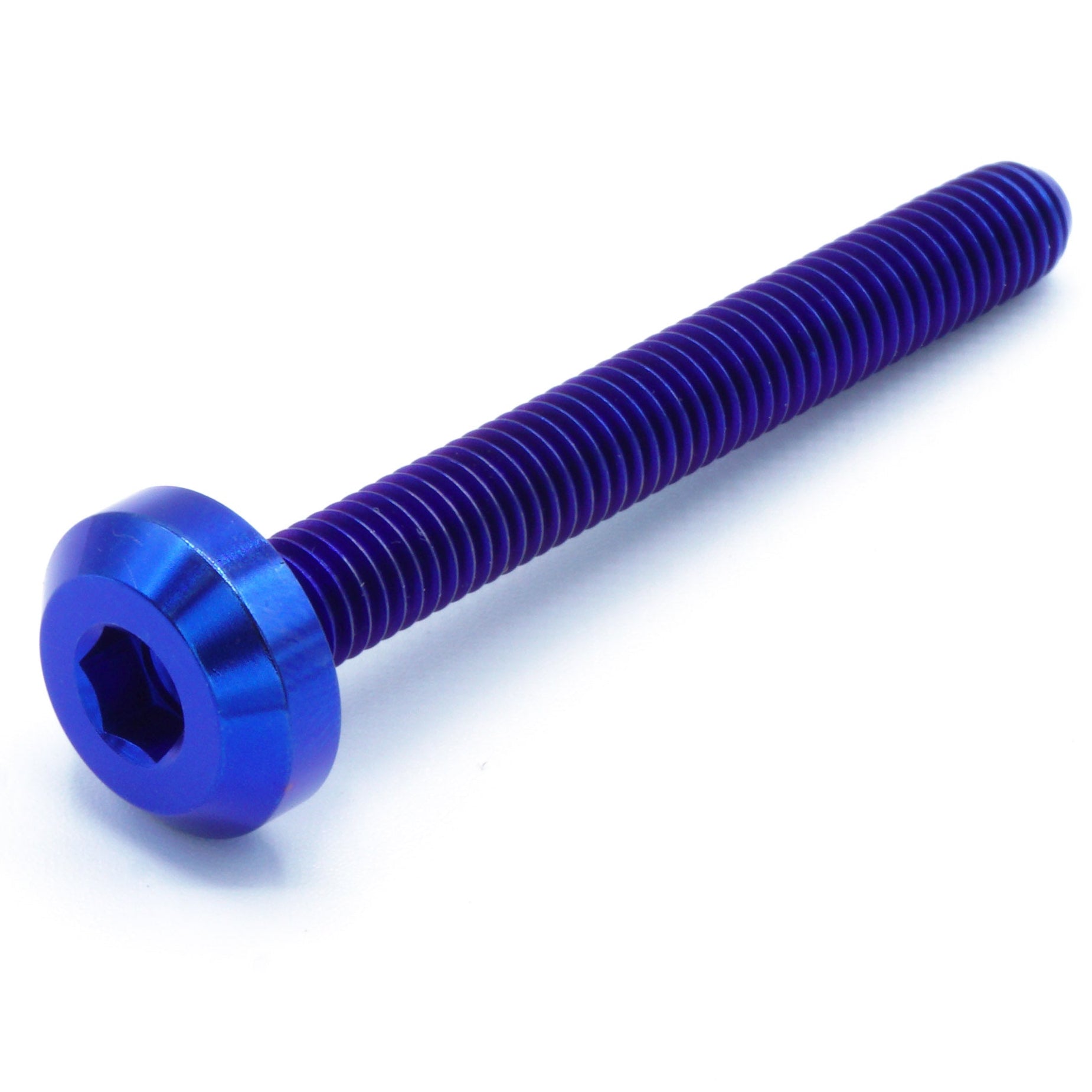 M6 x 1.00 x 50mm Titanium Motor Head Bolt in various finishes