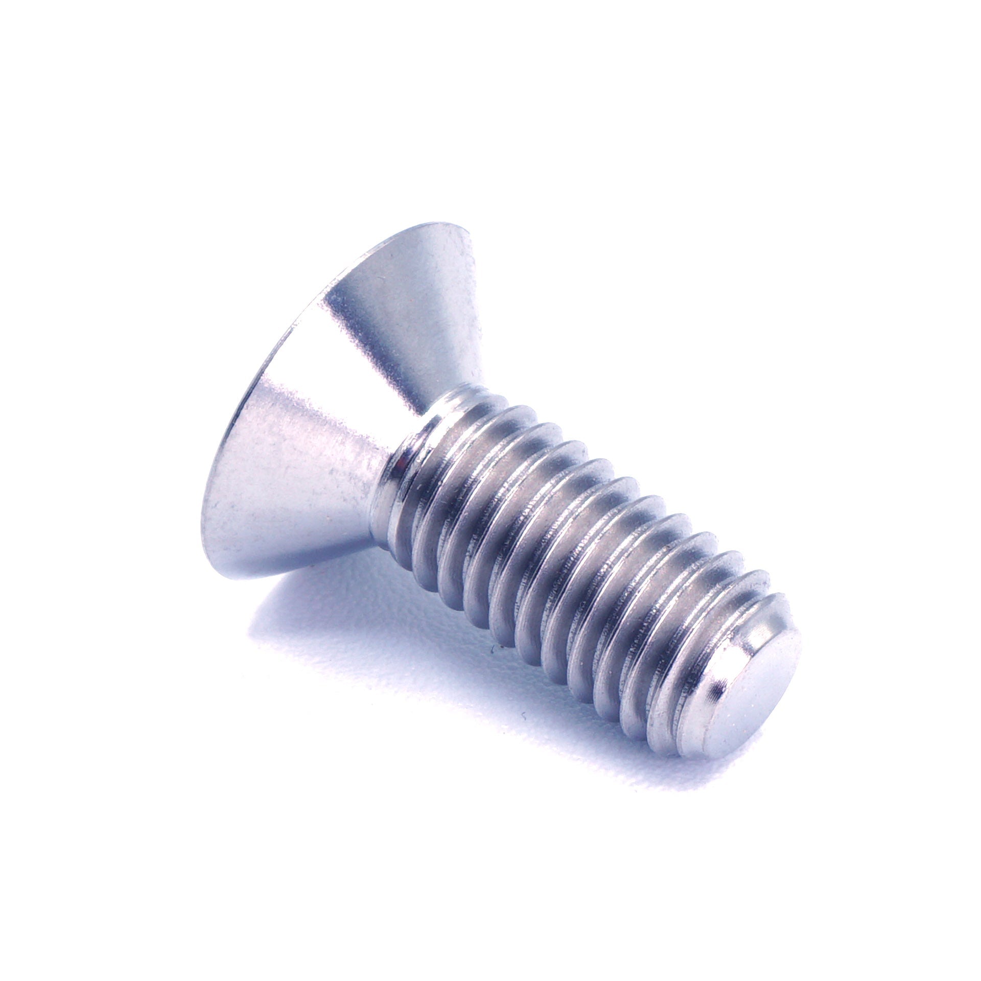 M8 x 1.25 x 20mm Titanium Countersunk Bolt in polished finish