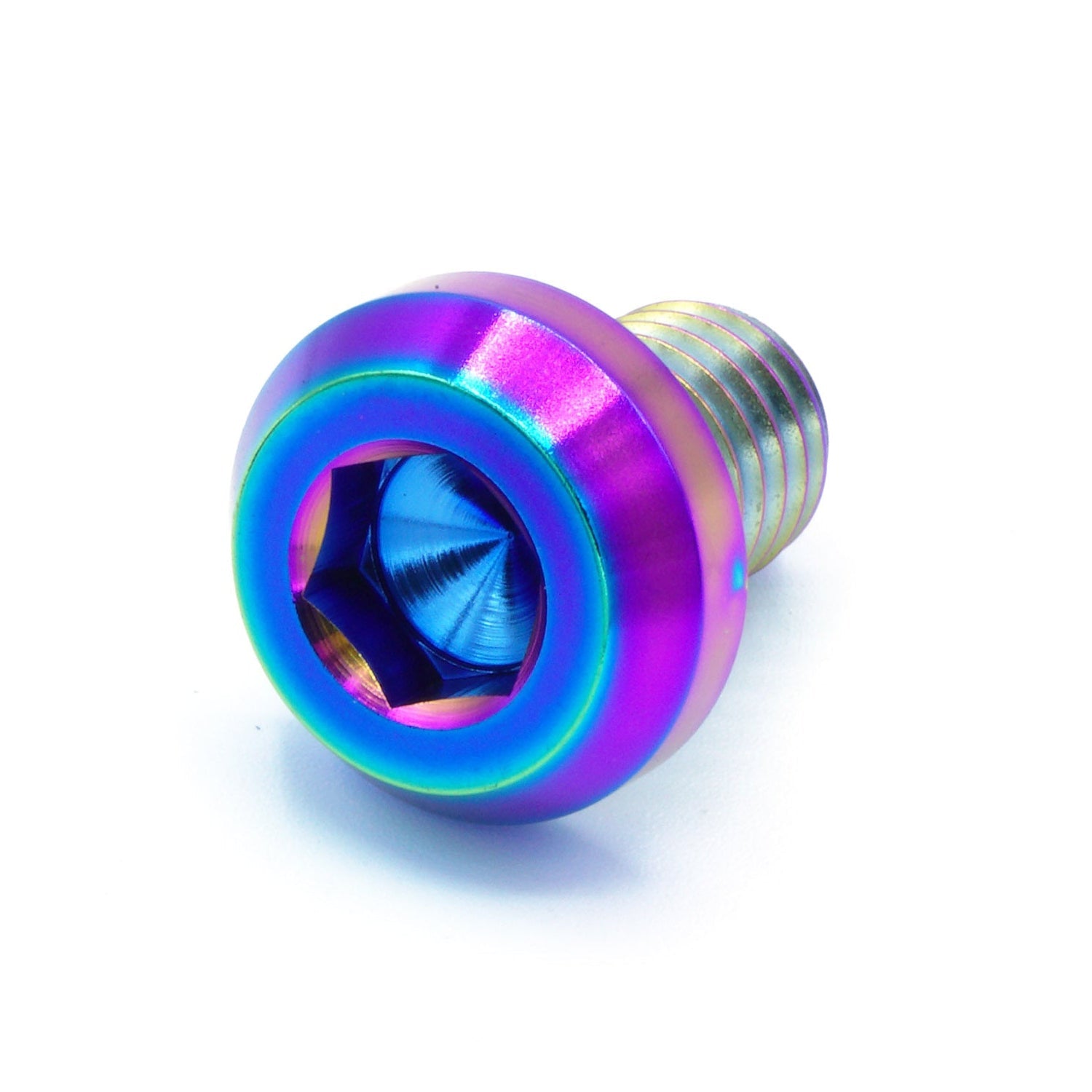 M10 x 1.50 x 15mm Titanium Motor Head Bolt in Polished finish