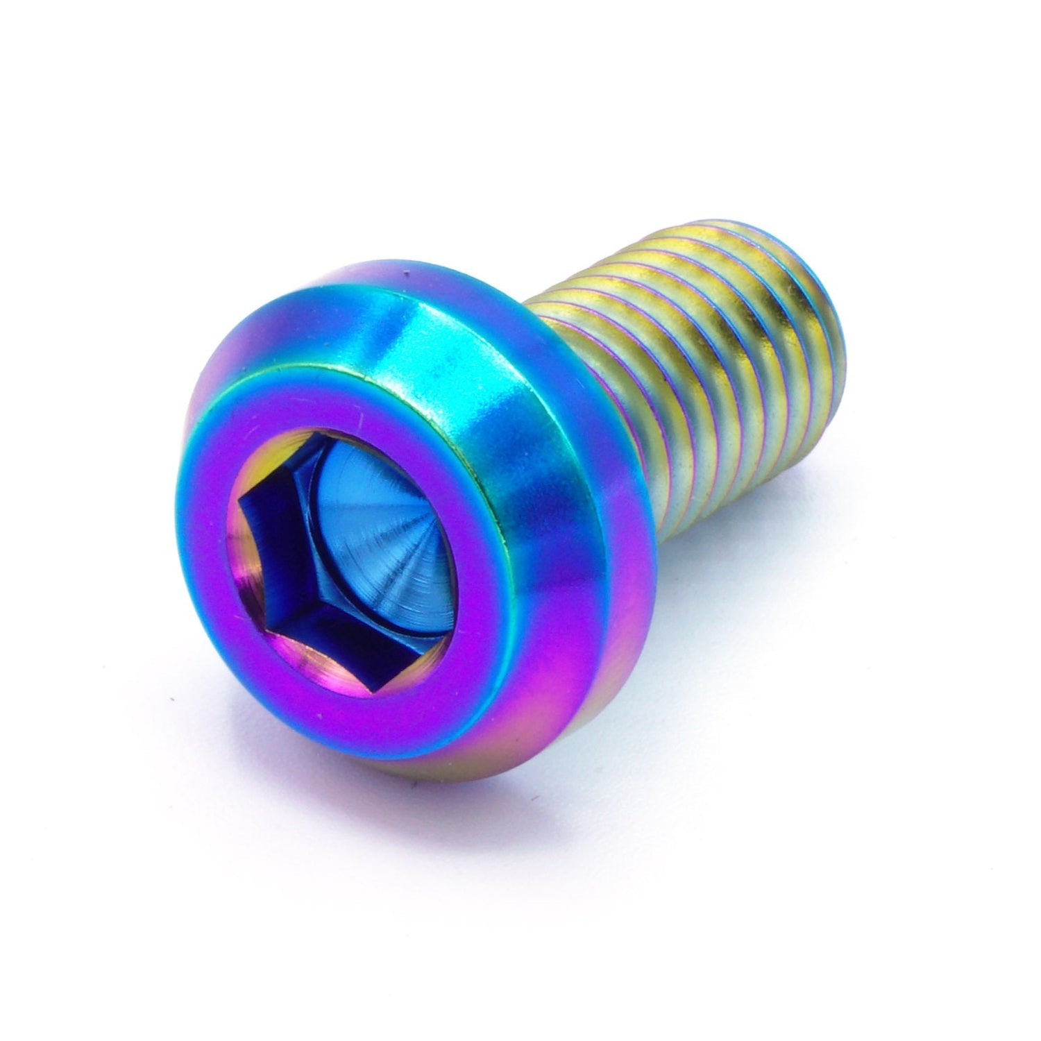 M10 x 1.50 x 20mm titanium motor head bolt in polished finish