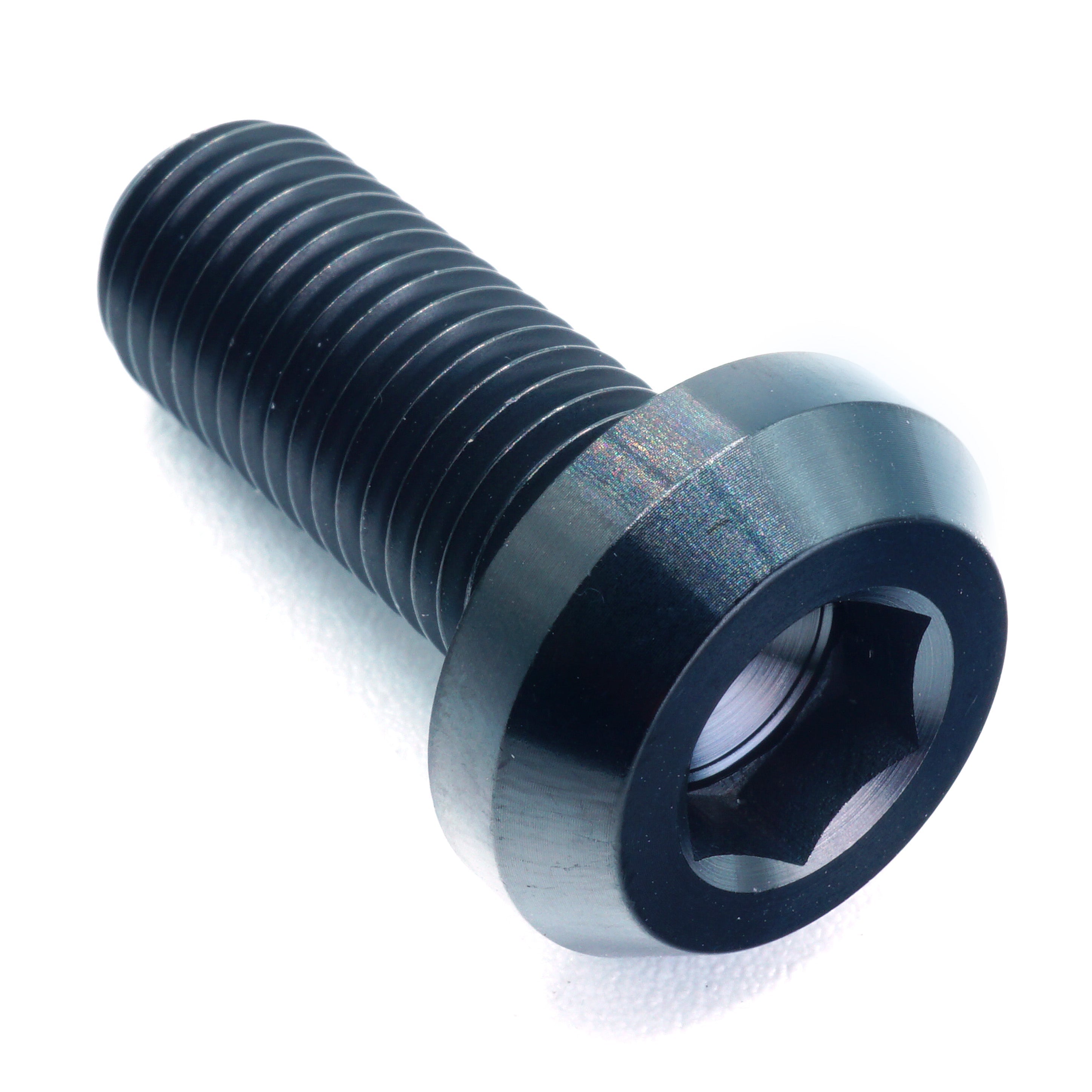 M10 x 1.50 x 25mm titanium motor head bolt in polished finish