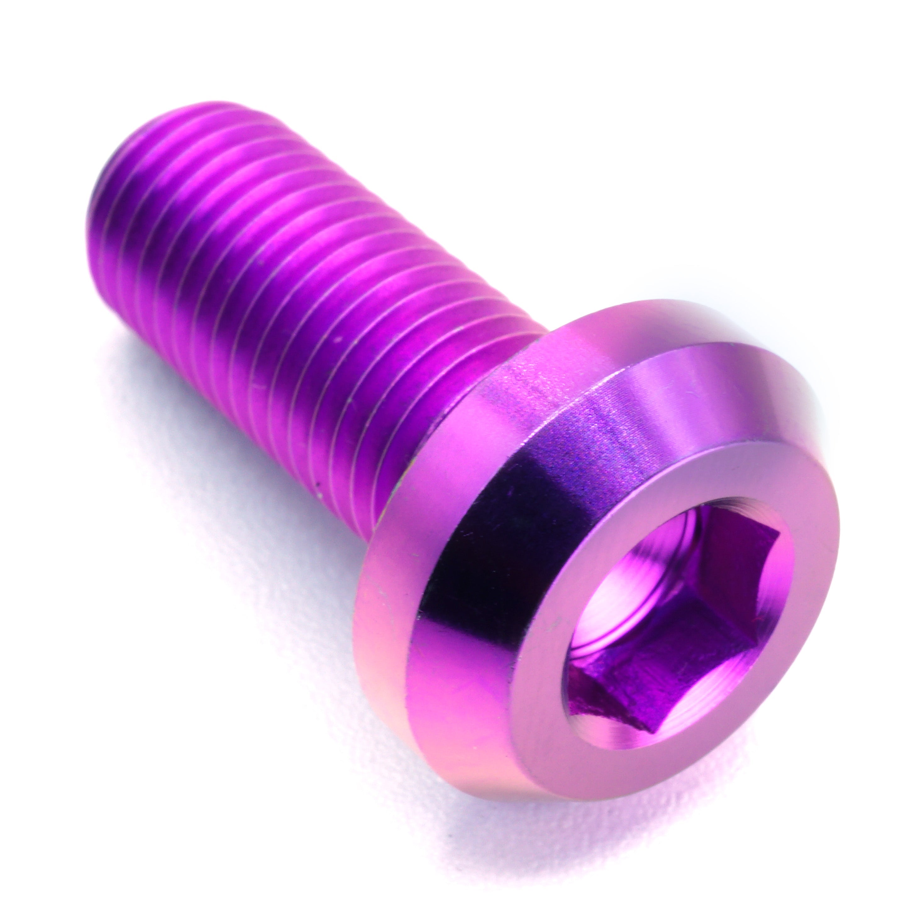 M10 x 1.50 x 30mm Titanium Motor Head Bolt in Polished finish