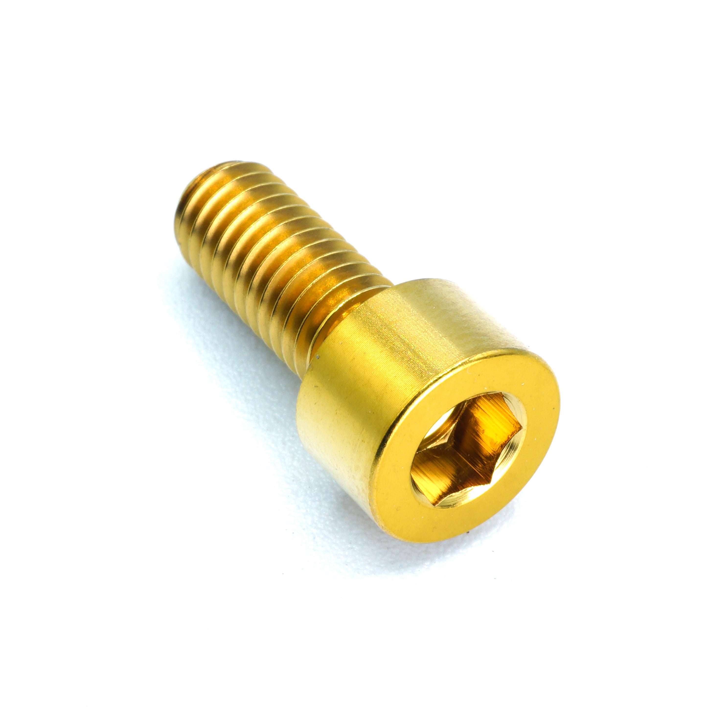 M6 x 1.00 x 25mm titanium socket cap bolt in polished finish