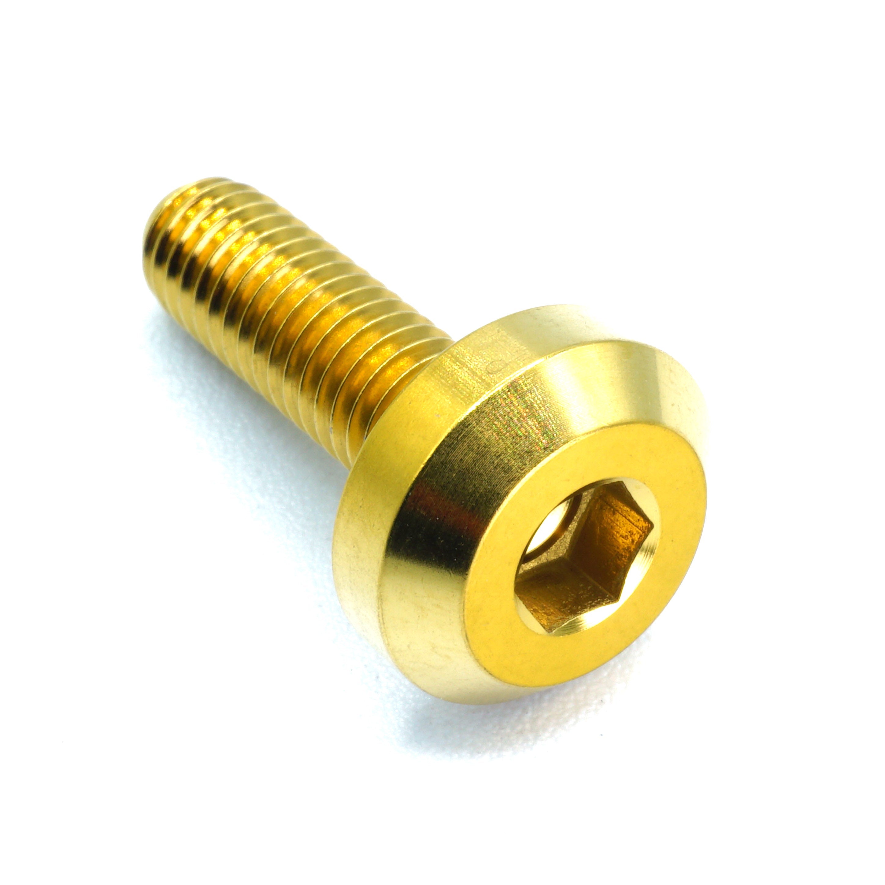 M6 x 1.00 x 20mm Titanium Motor Head Bolt in various colors