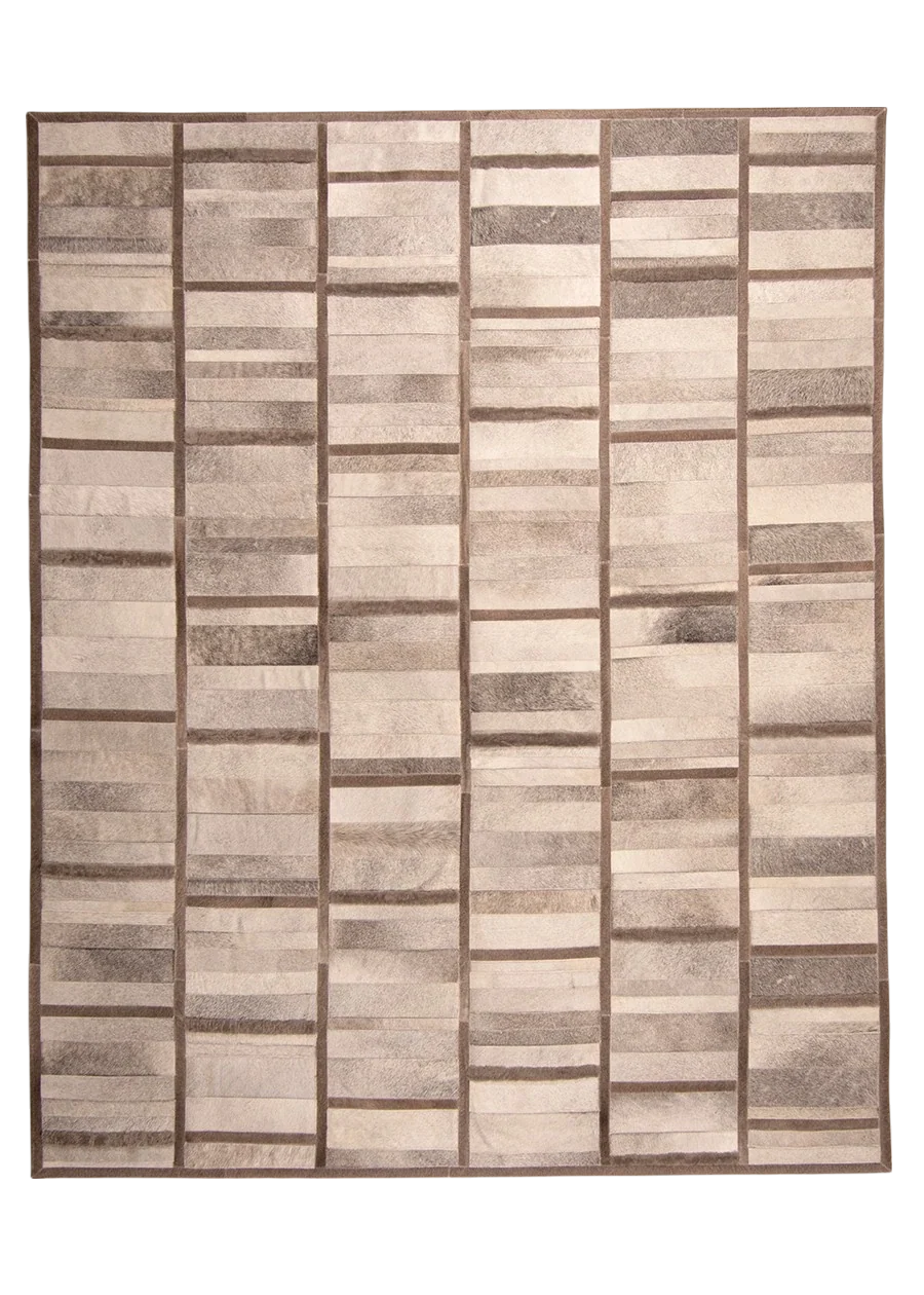 Intersection – Custom Cowhide & Shearling Rug by Homelosophy