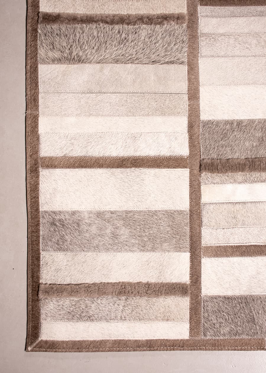 Intersection – Custom Cowhide & Shearling Rug by Homelosophy