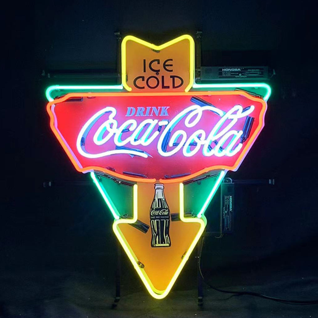 Ice Cold Drink Coca Cola Bottle Neon Signs Light by Neon Signs Land - main product image for Resin Society