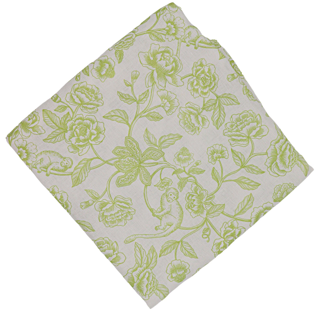 100% Premium Linen - Ivory Flora Parlour Tablecloth by Ro'Table - product image 7 for Resin Society
