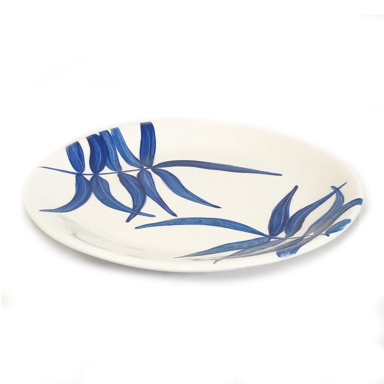 Floating Leaves Dinner Plate - Blue by Mbare Ltd - main product image for Resin Society