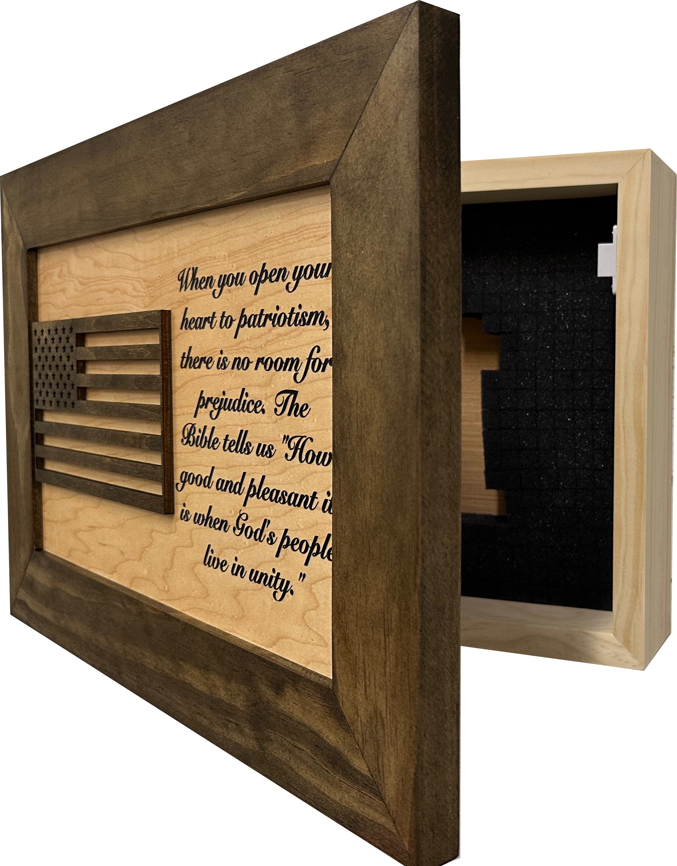 American Flag & Patriotism Decorative & Secure Wall-Mounted Gun Cabinet by Bellewood Designs - product image 4 for Resin Society