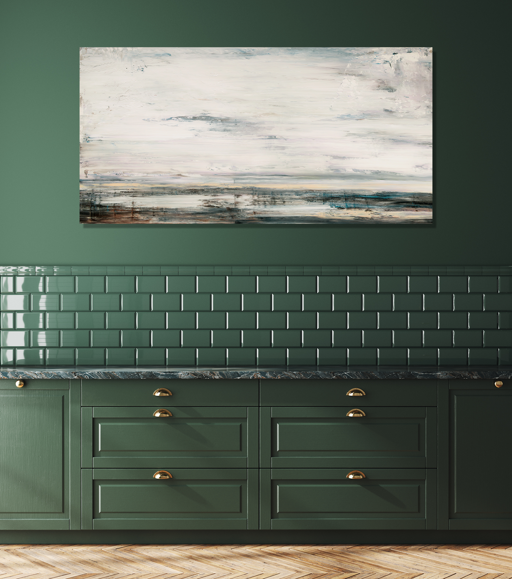 Jade Sea Artist Enhanced Canvas Print by John Beard Collection - product image 4 for Resin Society
